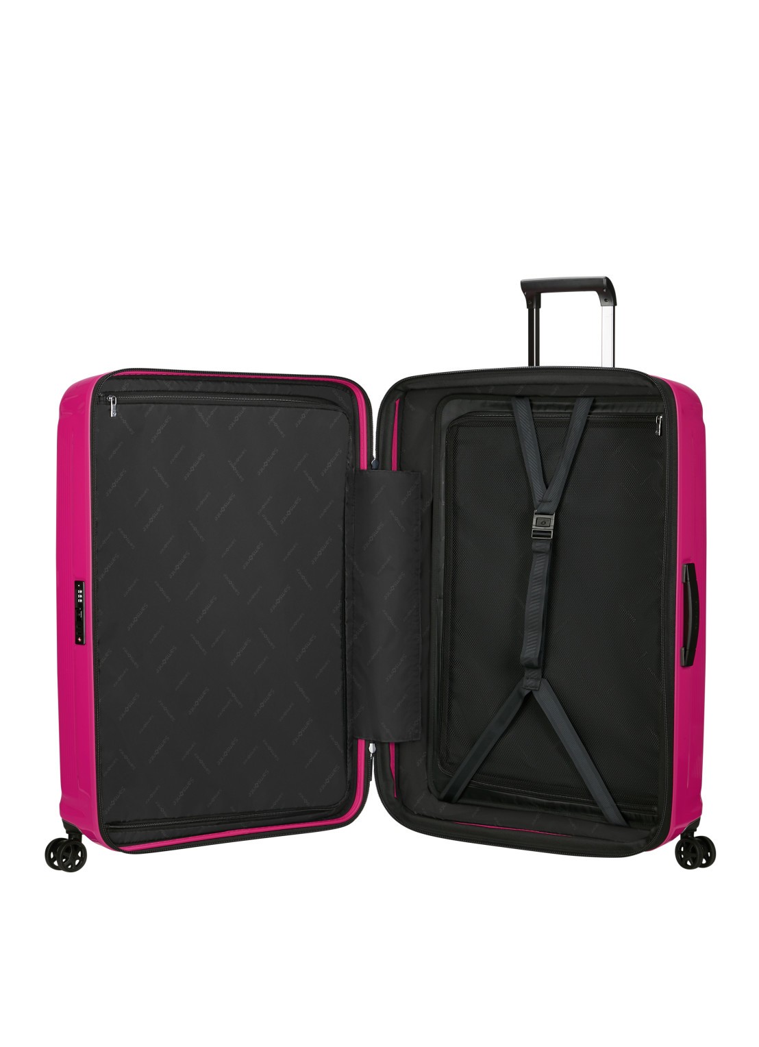 Samsonite Nuon vergrootbare spinner 81 cm - achterkant 5 metallic ruby / donkerroze