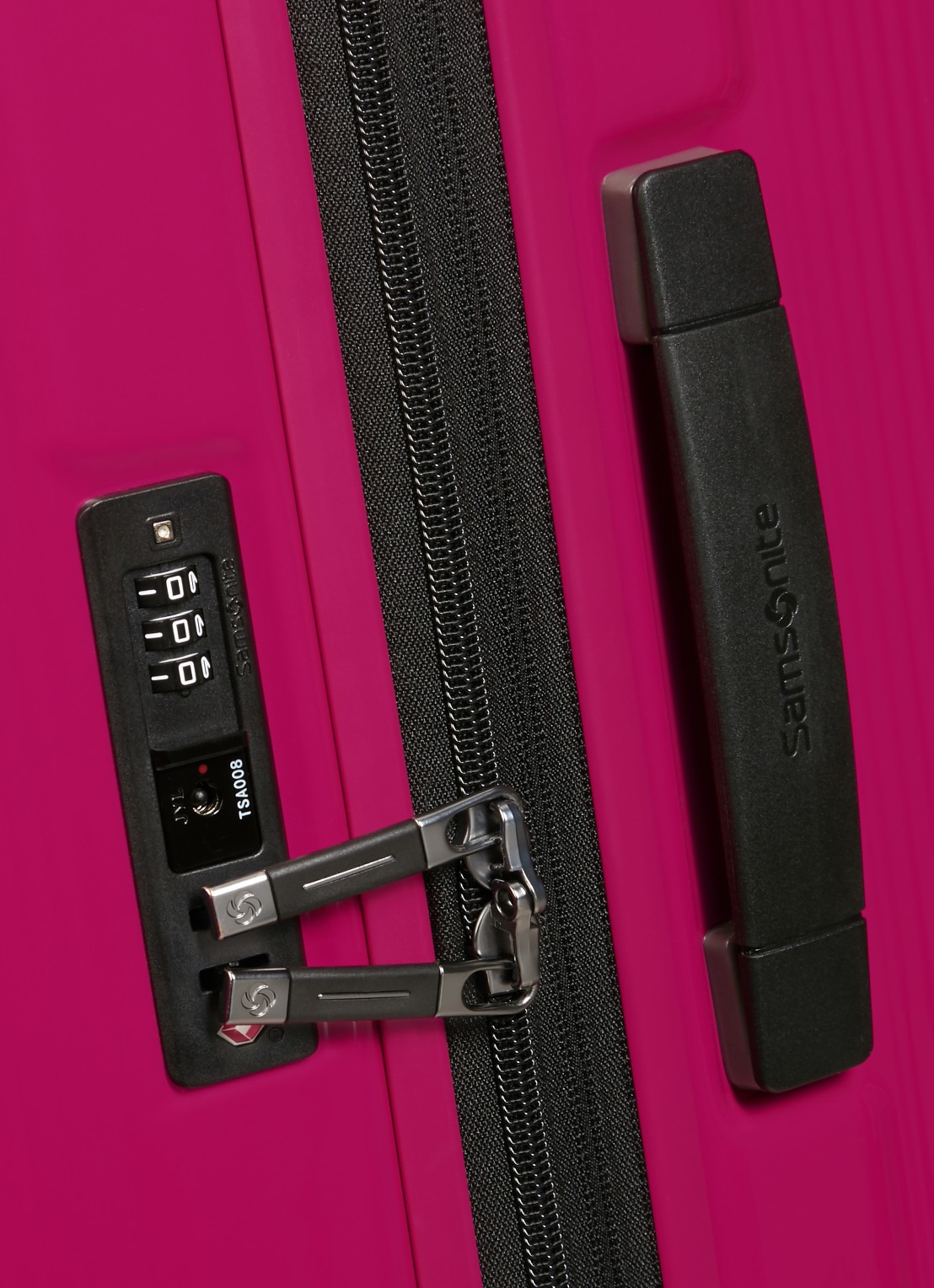 Samsonite Nuon vergrootbare spinner 81 cm - detail 2 metallic ruby / donkerroze