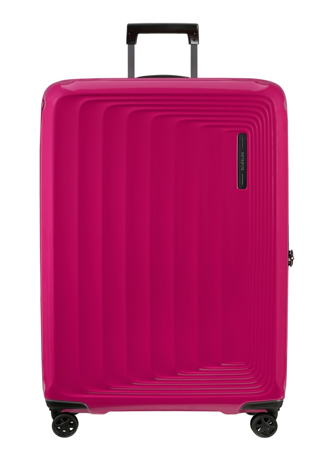 Samsonite Nuon vergrootbare spinner 81 cm - voorkant 3 metallic ruby / donkerroze