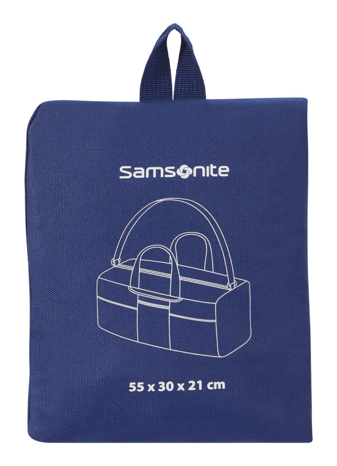 Samsonite Opvouwbare weekendtas met afneembare schouderriem - voorkant donkerblauw
