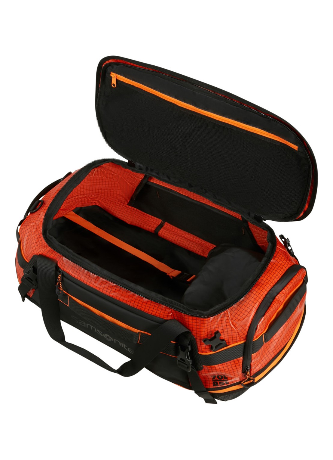 Samsonite Outtrax M weekendtas - achterkant 4 oranjerood