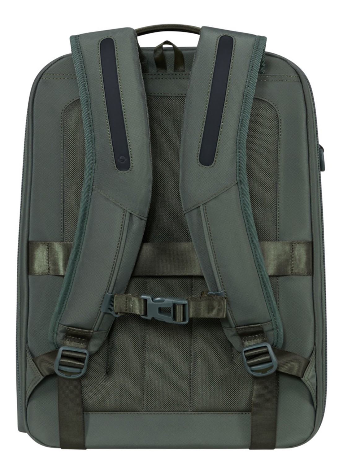 Samsonite Paralux BT 2-1 rugzak - achterkant olijfgroen