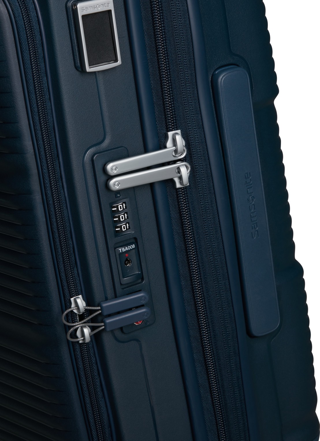 Samsonite Paralux vergrootbare spinner 55 cm - detail 5 donkerblauw