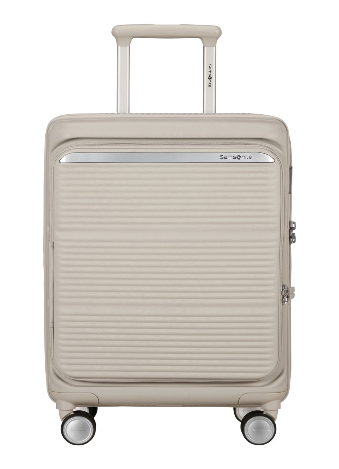 Samsonite Paralux vergrootbare spinner 55 cm - voorkant 2 grijs