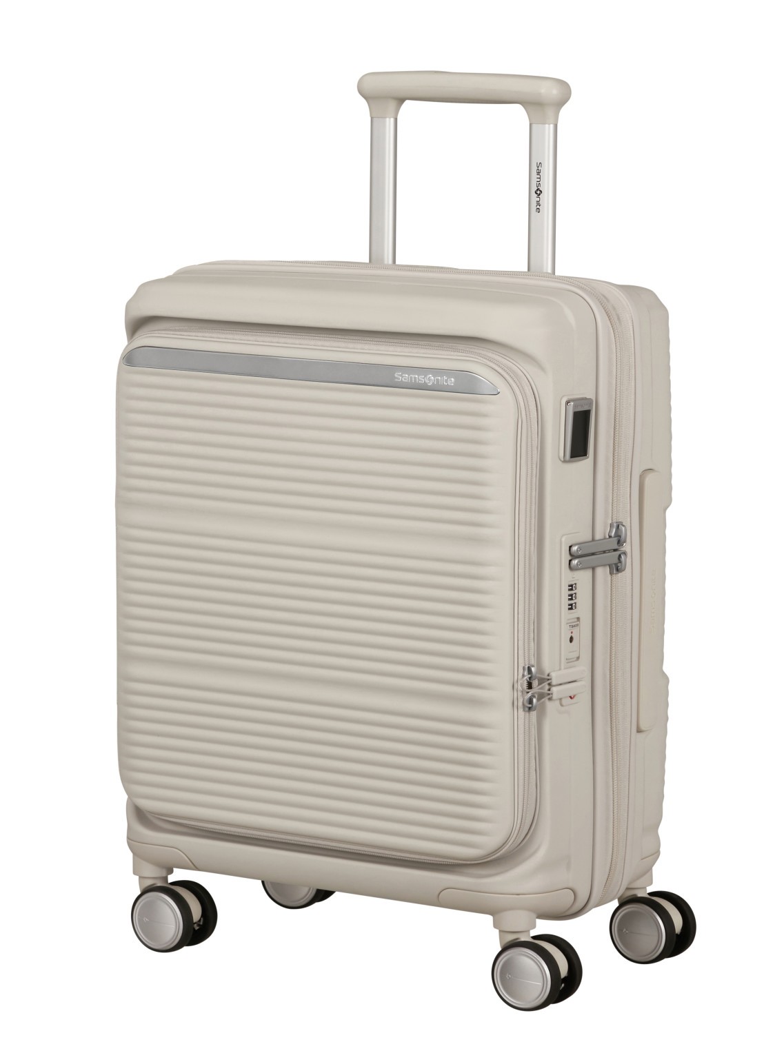 Samsonite Paralux vergrootbare spinner 55 cm - voorkant 3 grijs