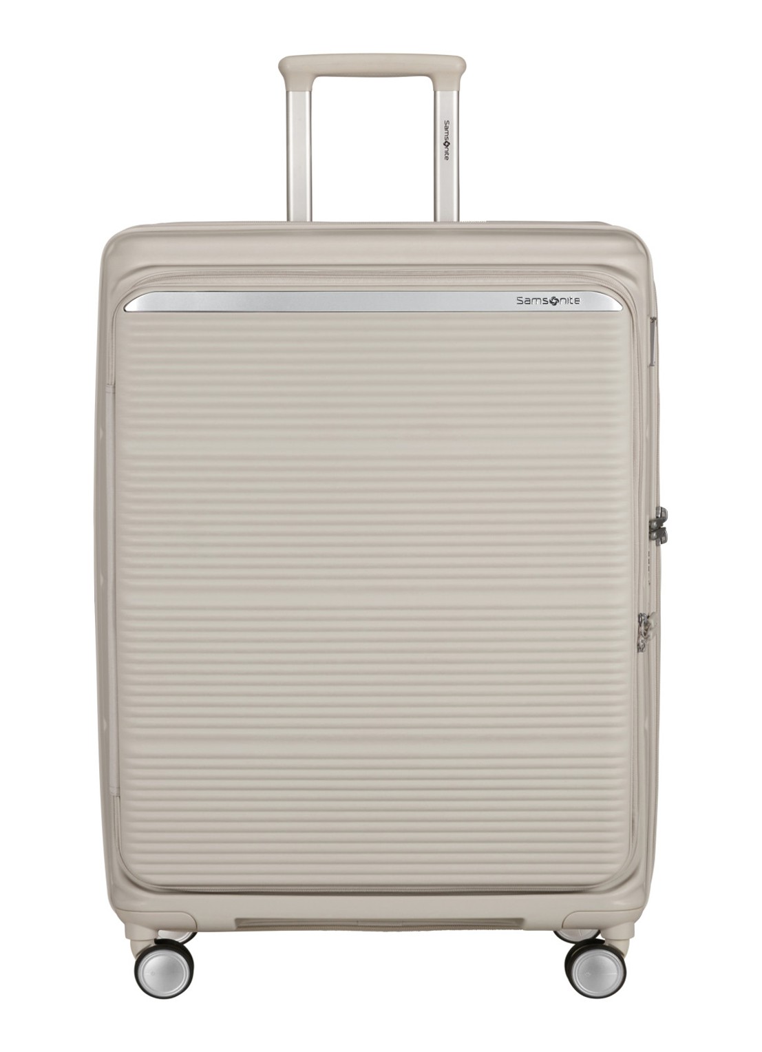 Samsonite Paralux vergrootbare spinner 75 cm - voorkant grijs
