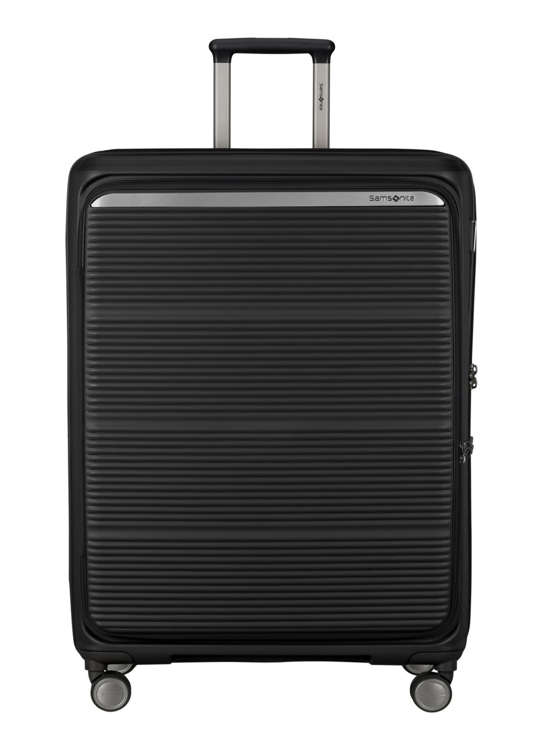 Samsonite Paralux vergrootbare spinner 81 cm - voorkant zwart