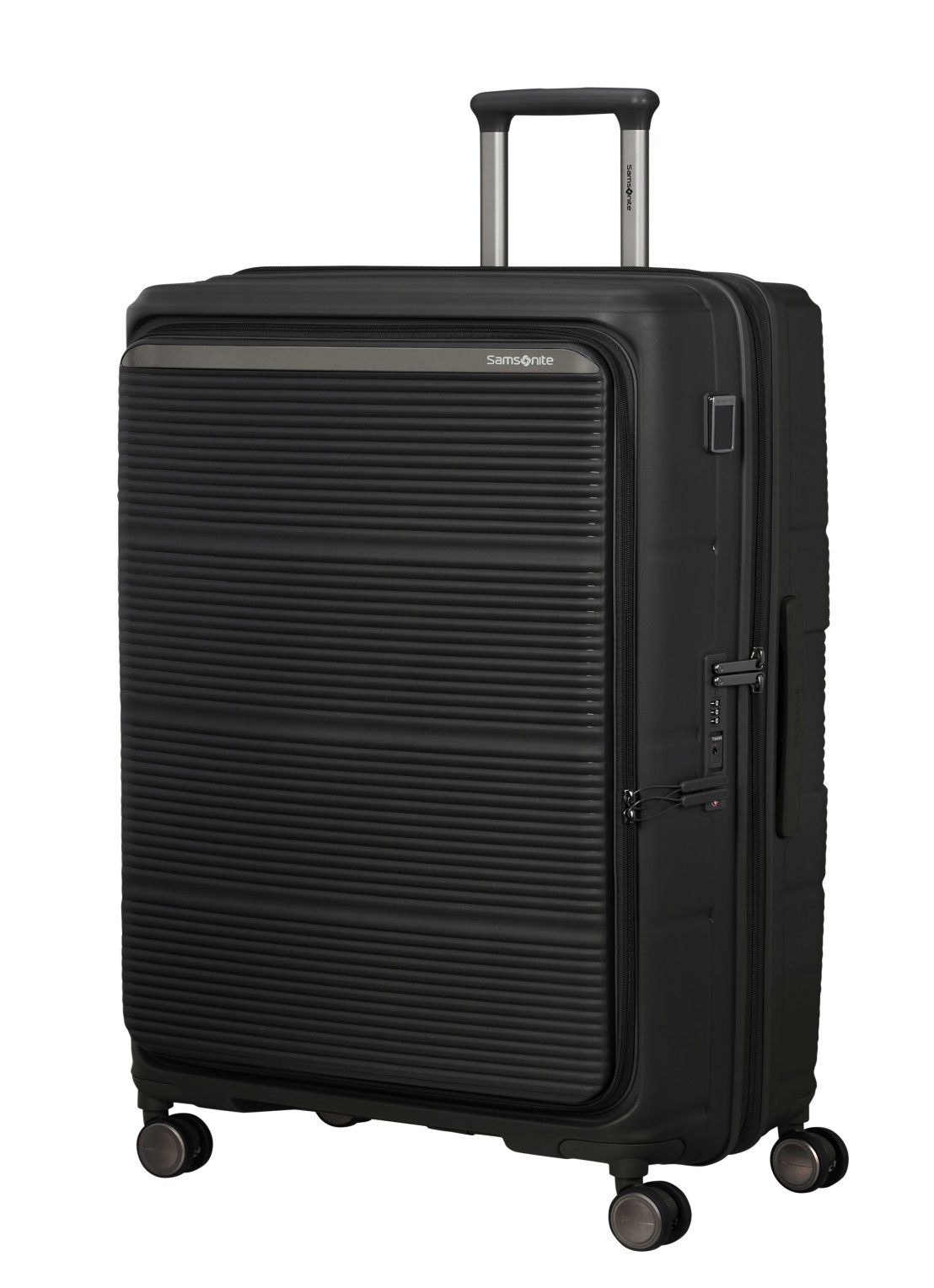 Samsonite Paralux vergrootbare spinner 81 cm - voorkant 2 zwart