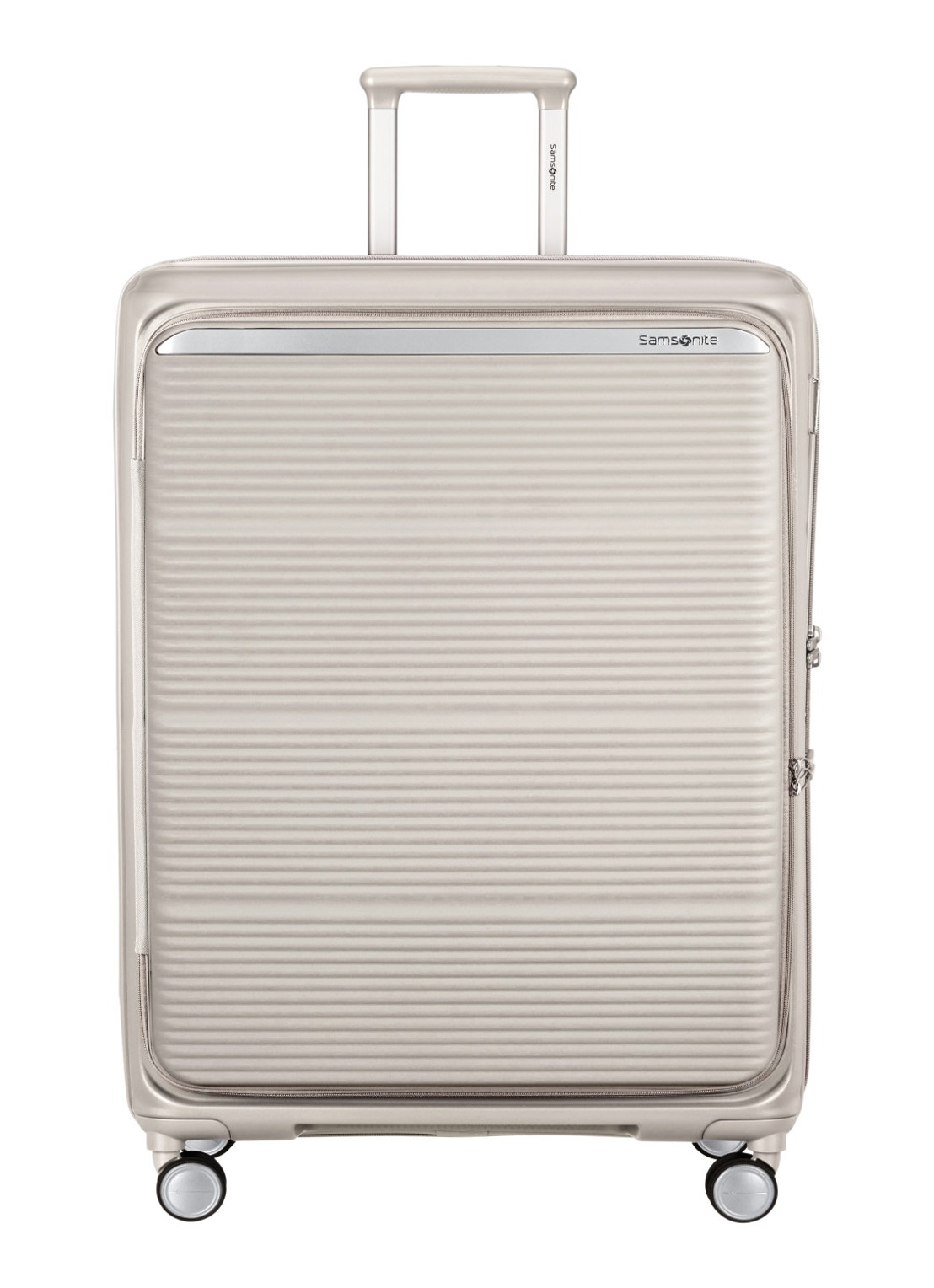 Samsonite Paralux vergrootbare spinner 81 cm - voorkant lichtgrijs