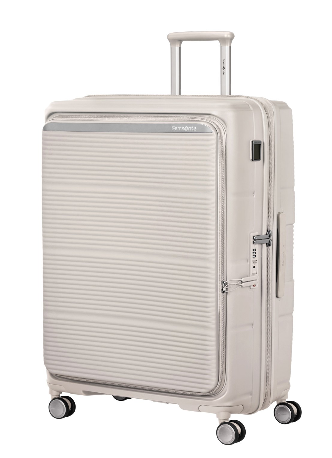 Samsonite Paralux vergrootbare spinner 81 cm - voorkant 2 lichtgrijs