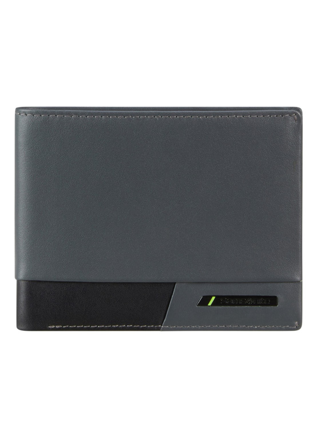 Samsonite Pro-DLX 6 portemonnee van leer - voorkant 3 blauwgrijs
