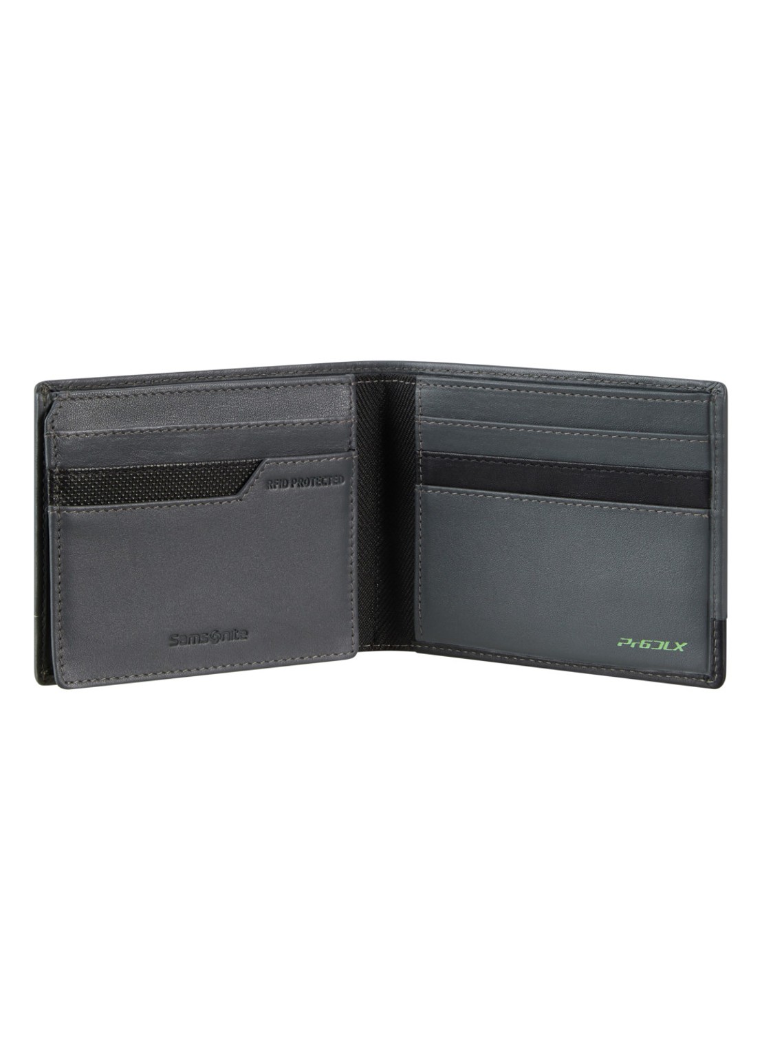 Samsonite Pro-DLX 6 portemonnee van leer - voorkant 2 grijs