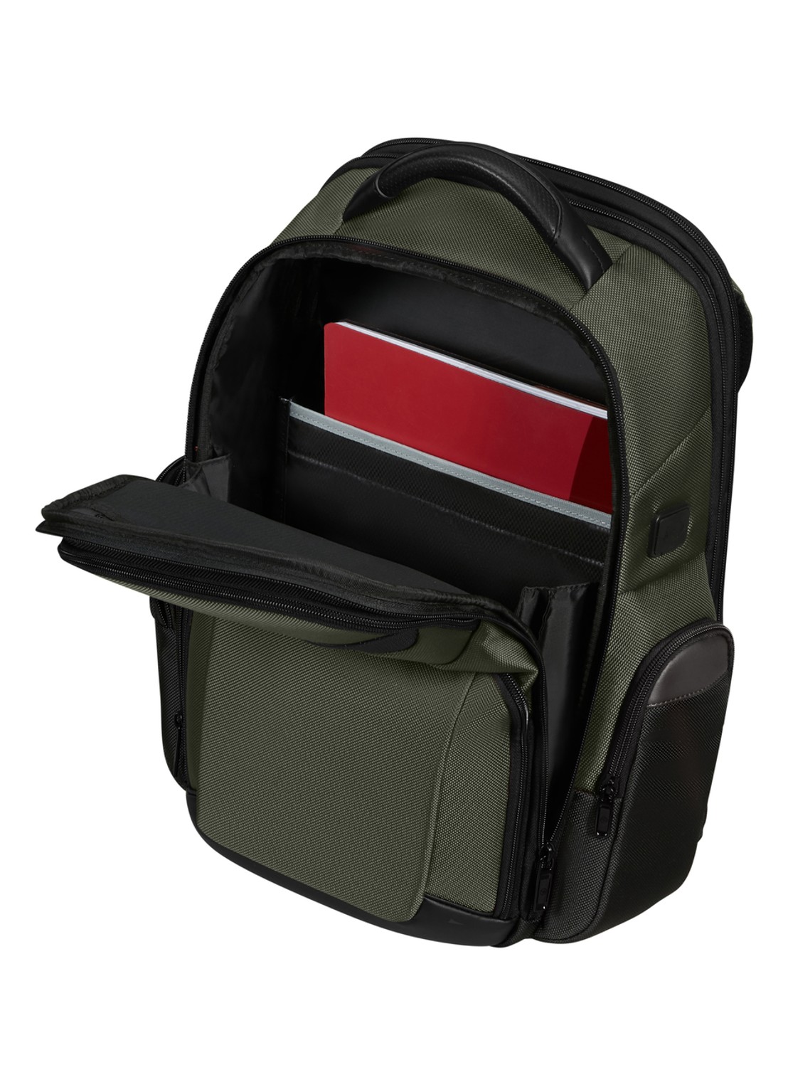 Samsonite Pro-DLX 6 rugzak met 15 inch laptopvak - achterkant 5 groen