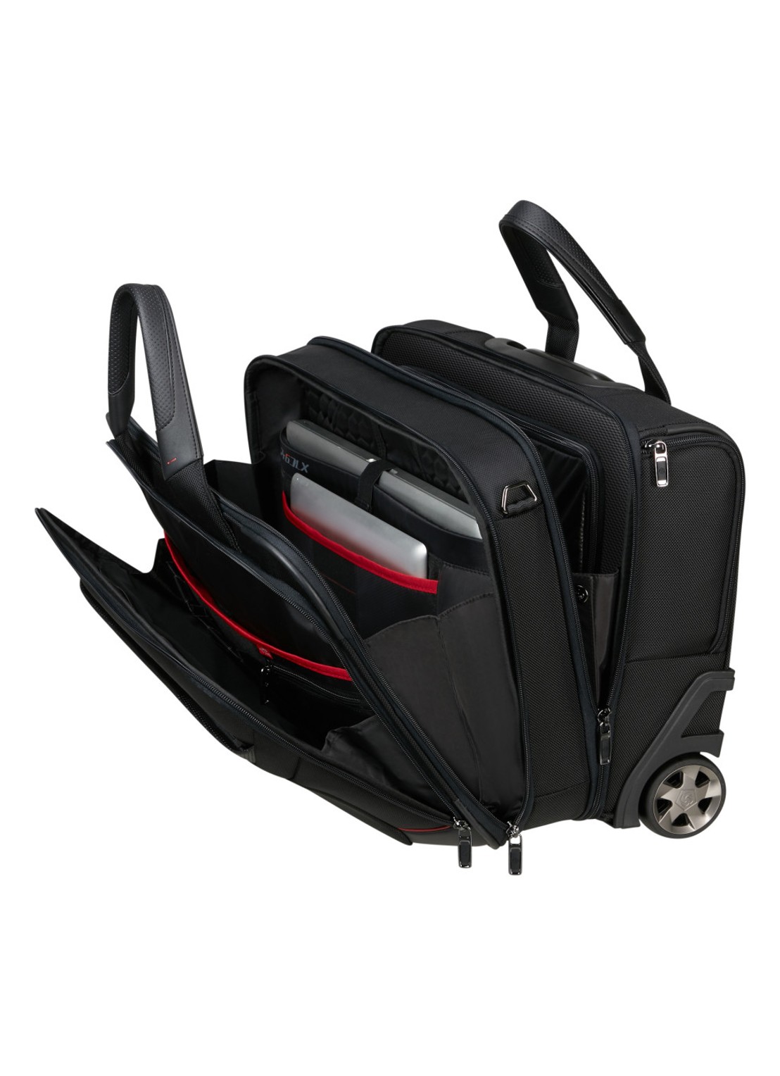 Samsonite Pro-DLX 6 trolley businesstas met 15,6 inch laptopvak - detail zwart