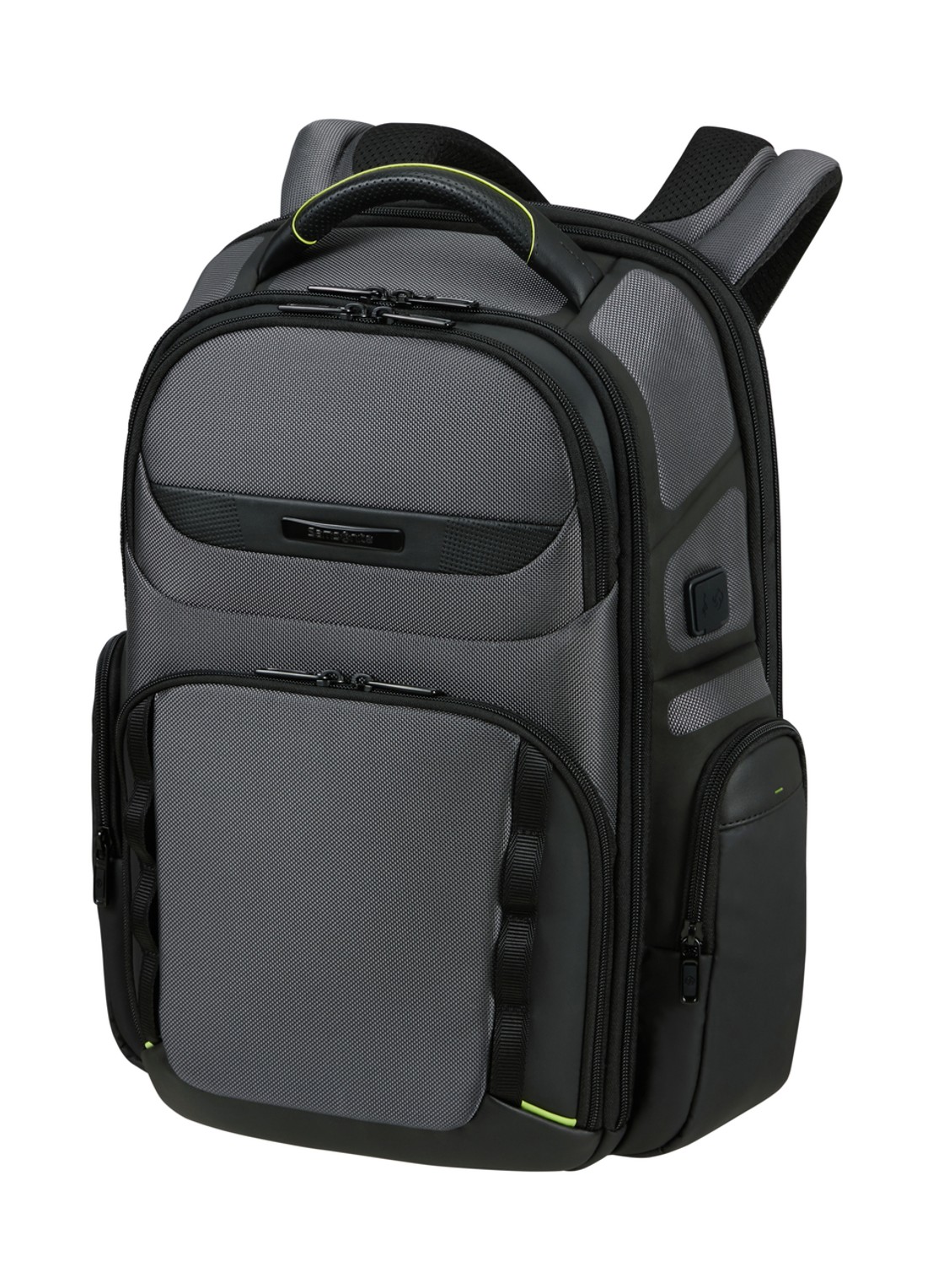 Samsonite Pro-DLX 6 vergrootbare rugzak met 15,6 inch laptopvak - voorkant 2 donkergrijs