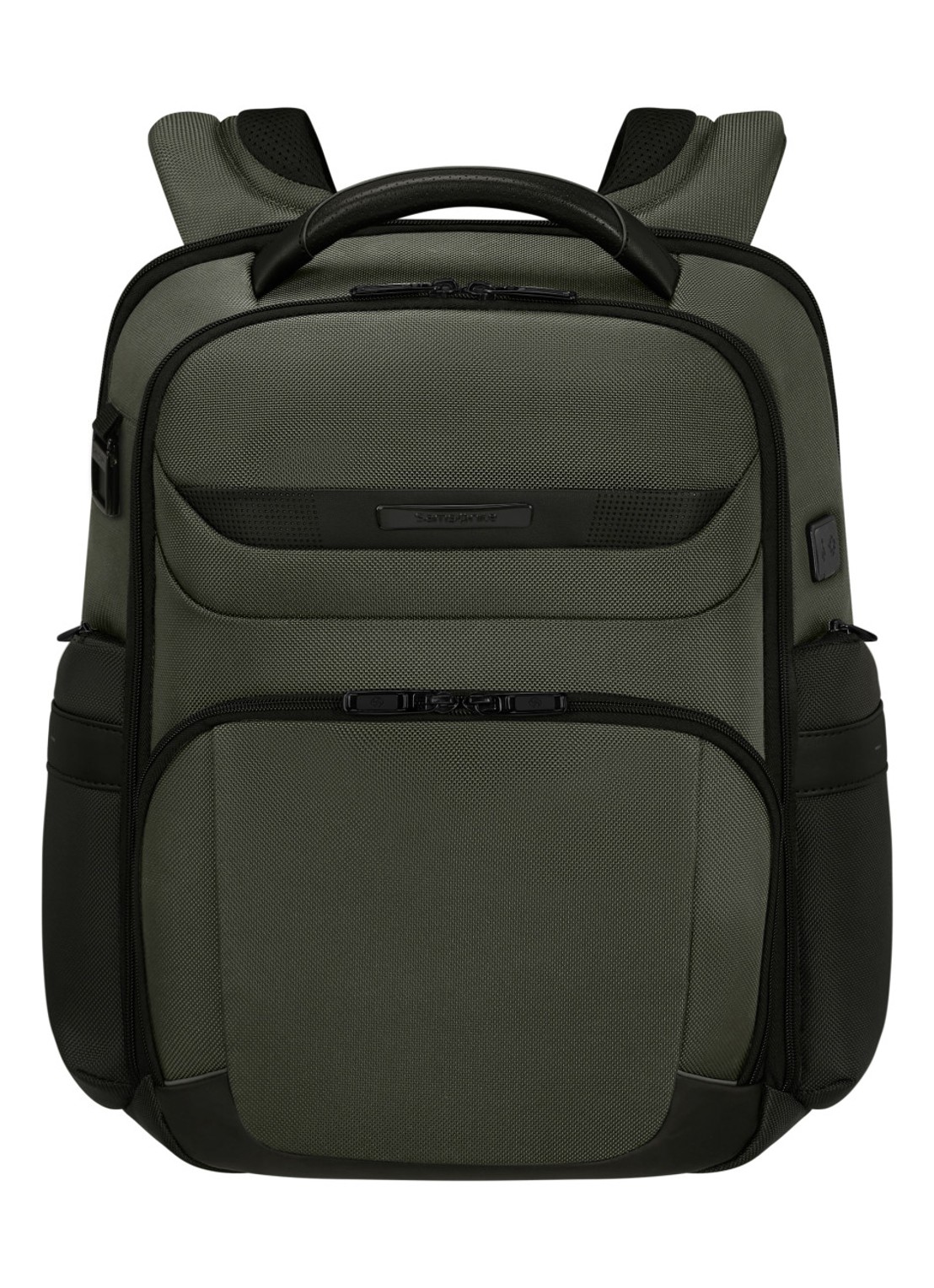 Samsonite Pro-DLX rugzak met 15,6 inch laptopvak - voorkant olijfgroen