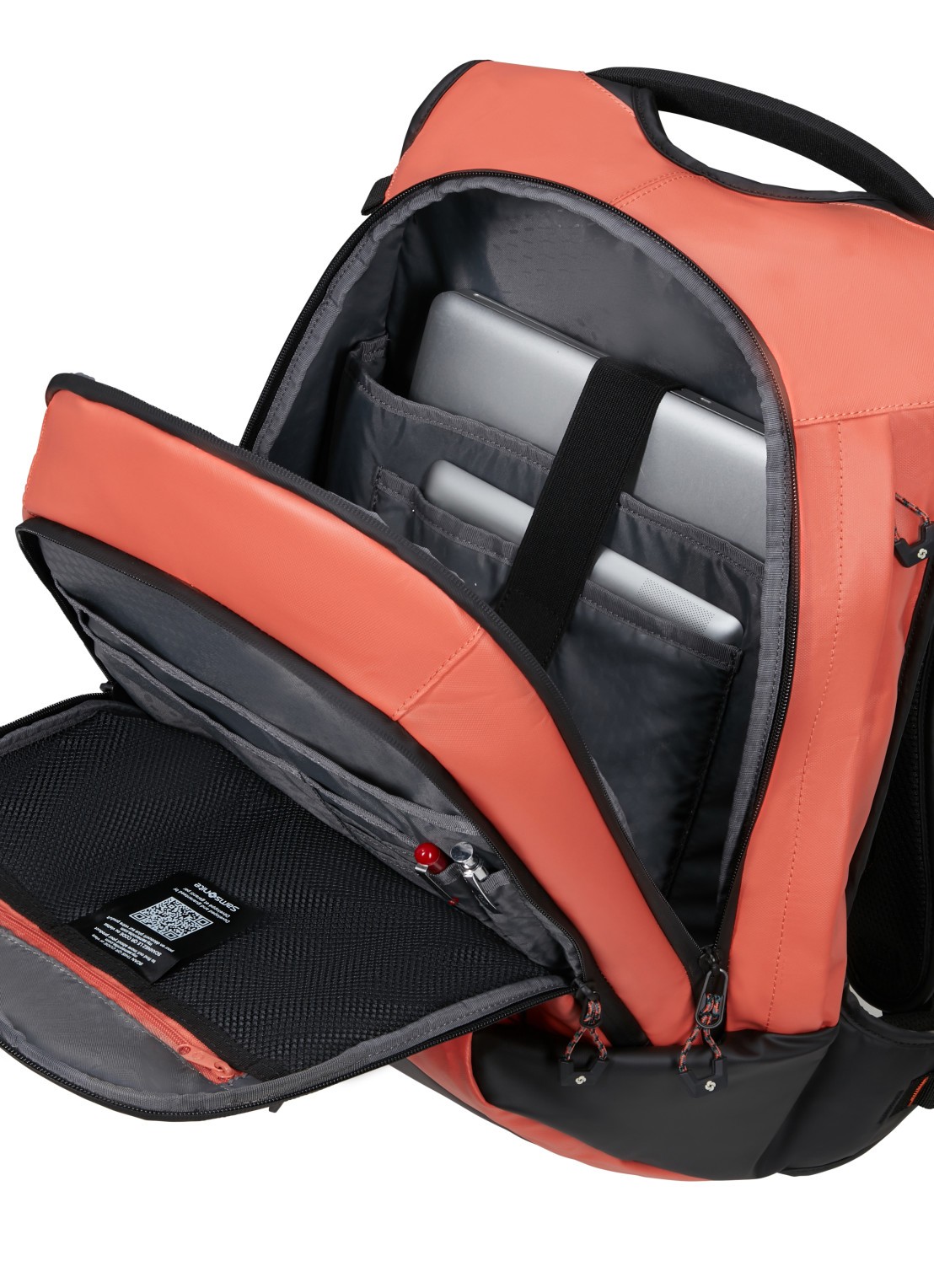 Samsonite PRODIVER LAPTOP BACKPACK L COFFEE BEAN - achterkant 4 oranjerood