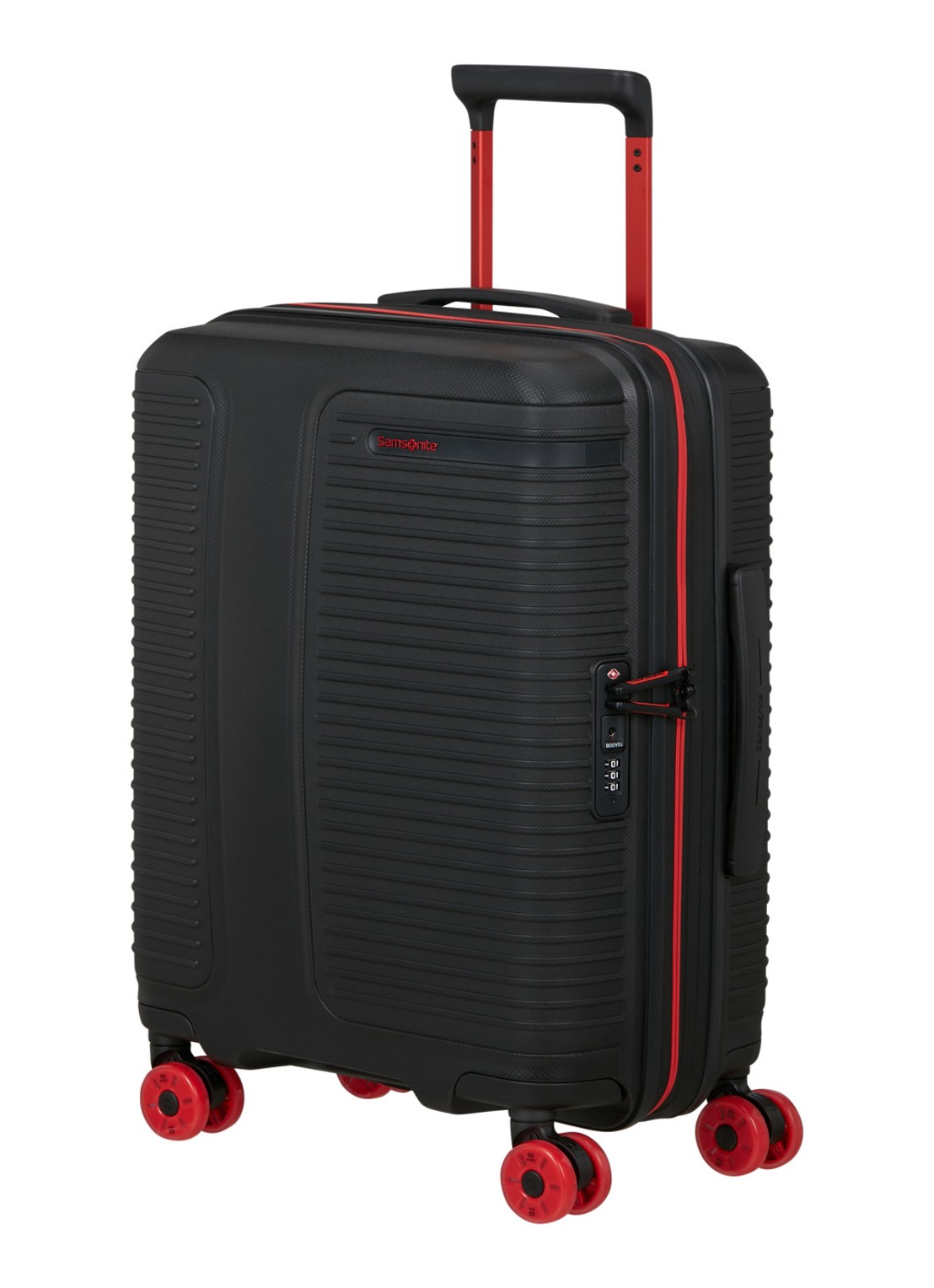 Samsonite Prodiver vergrootbare spinner 55 cm - voorkant 2 zwart