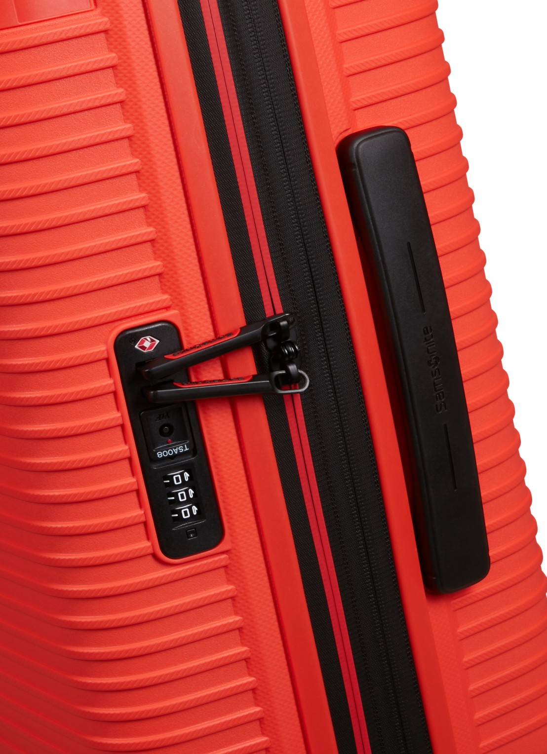 Samsonite Prodiver vergrootbare spinner 55 cm - detail oranjerood