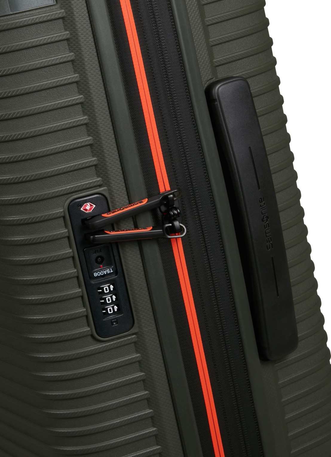 Samsonite Prodiver vergrootbare spinner 55 cm - detail mosgroen