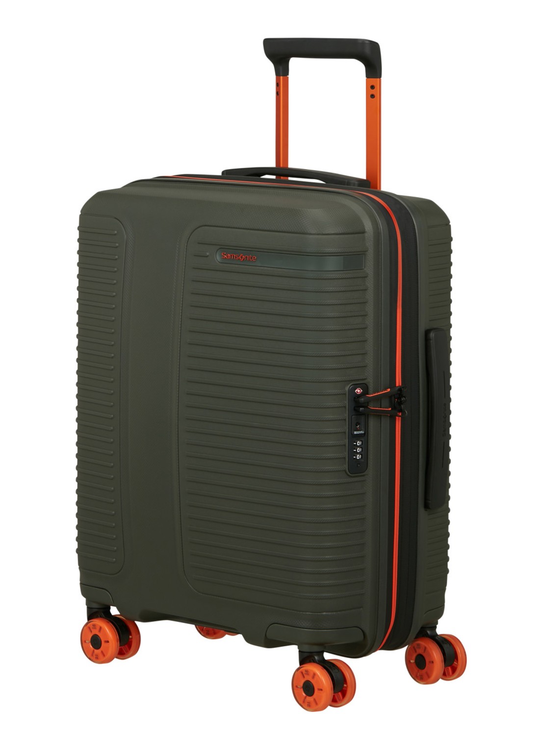 Samsonite Prodiver vergrootbare spinner 55 cm - voorkant 3 mosgroen