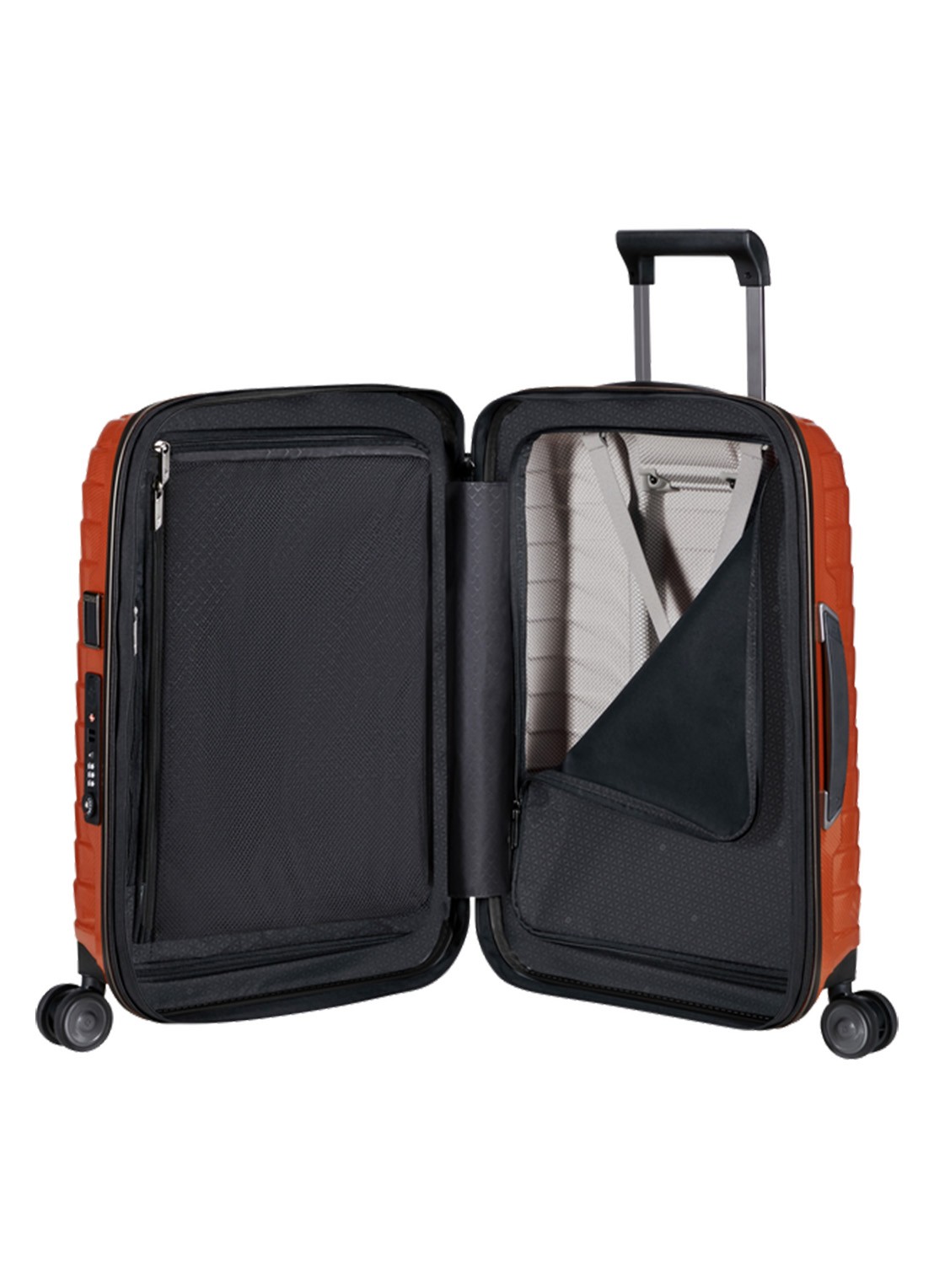 Samsonite Proxis Biz spinner 55 cm - voorkant 2 oranjerood