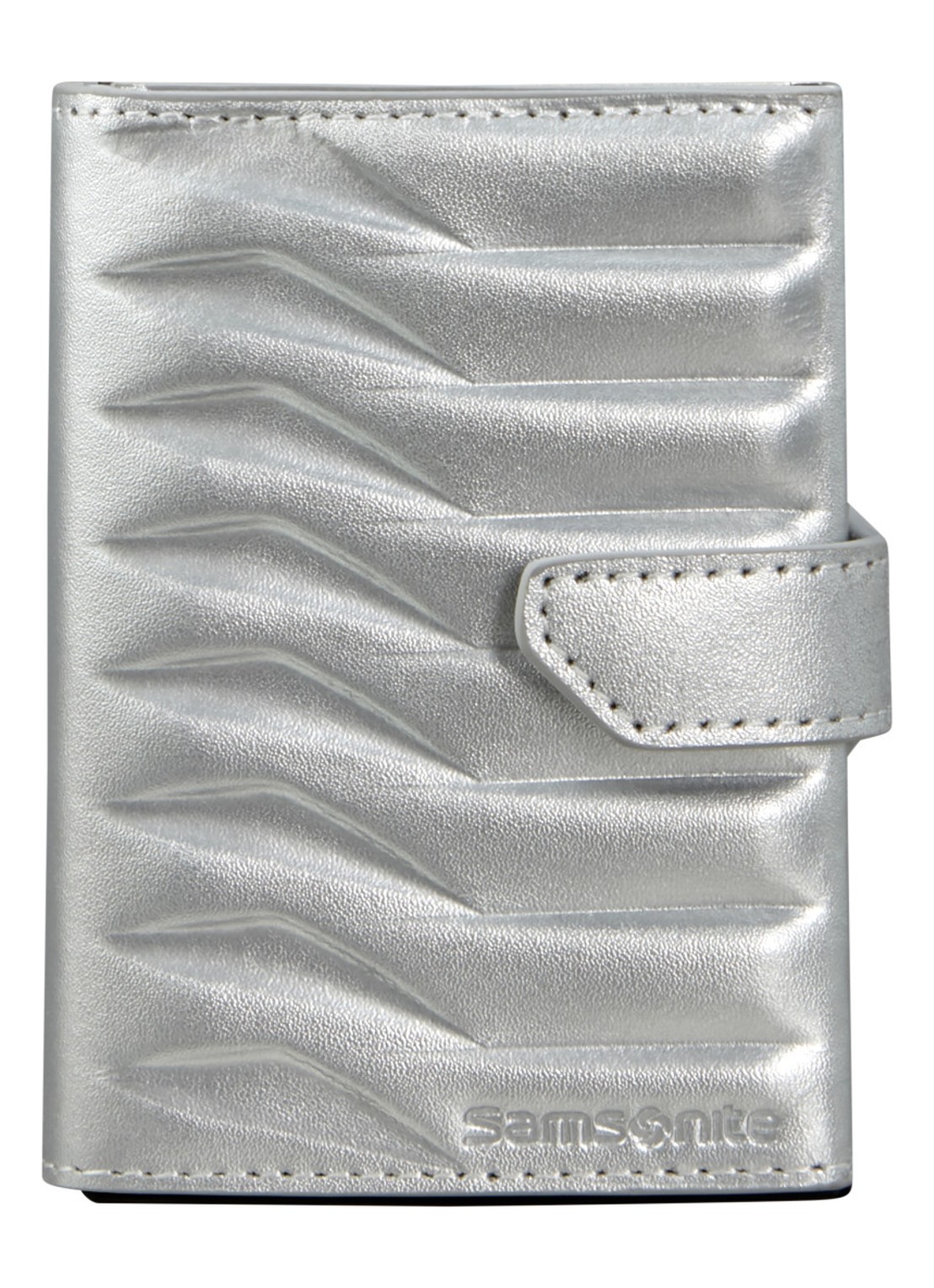 Samsonite Proxis pasjeshouder met metallic finish - voorkant zilver