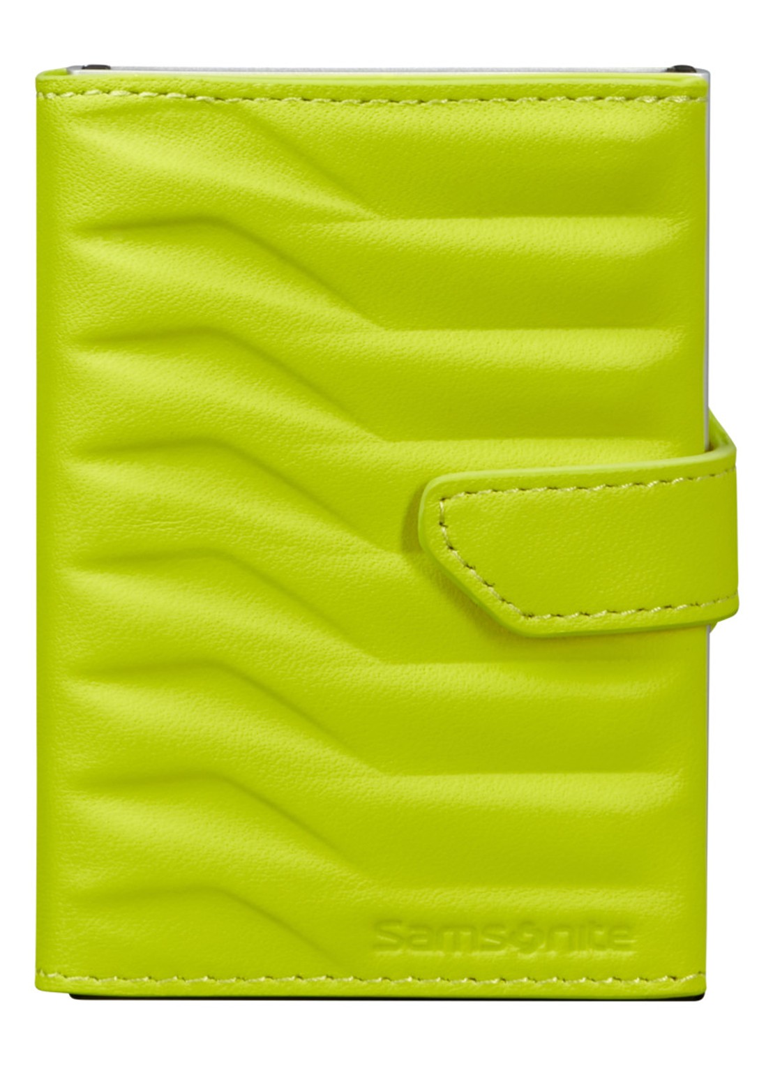 Samsonite Proxis pasjeshouder van leer - voorkant lime