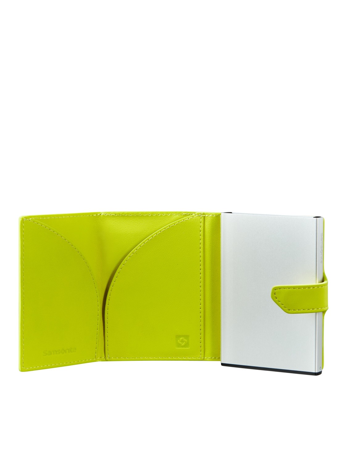 Samsonite Proxis pasjeshouder van leer - voorkant 2 lime