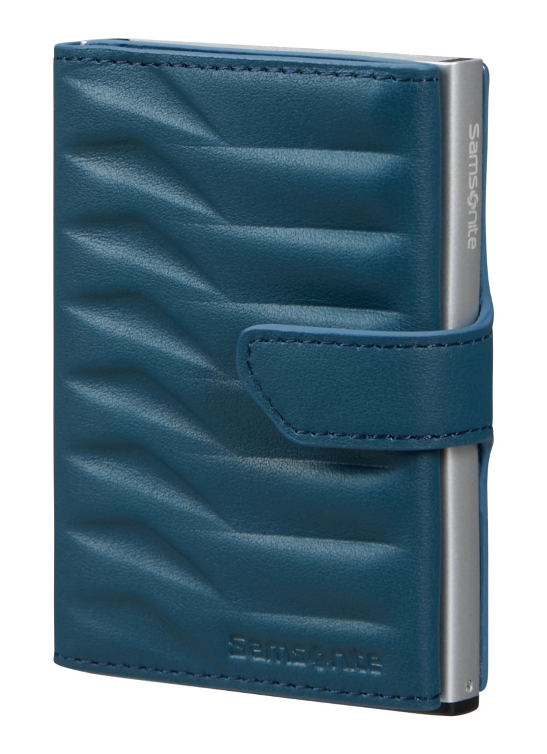 Samsonite Proxis pasjeshouder van leer - detail petrol