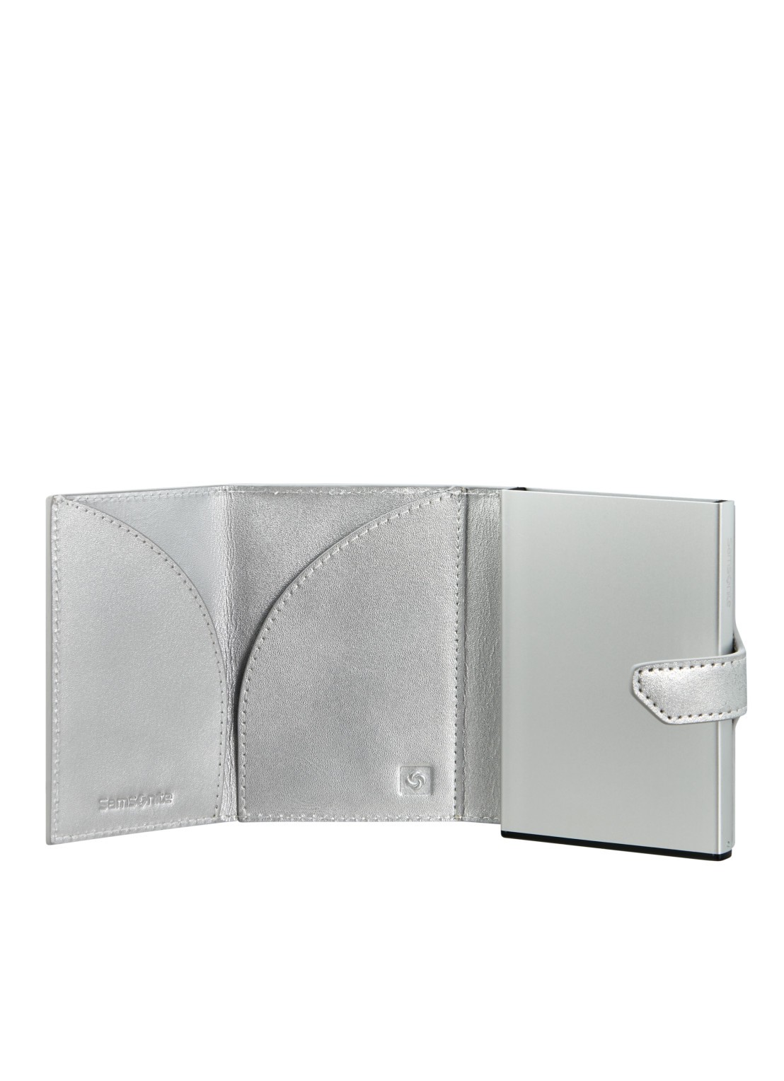Samsonite Proxis pasjeshouder van leer - voorkant 2 zilver