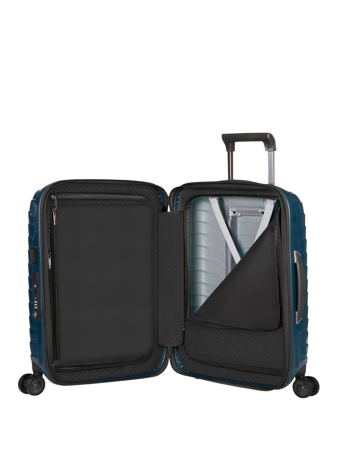 Samsonite Proxis spinner 55 cm - detail petrolgroen