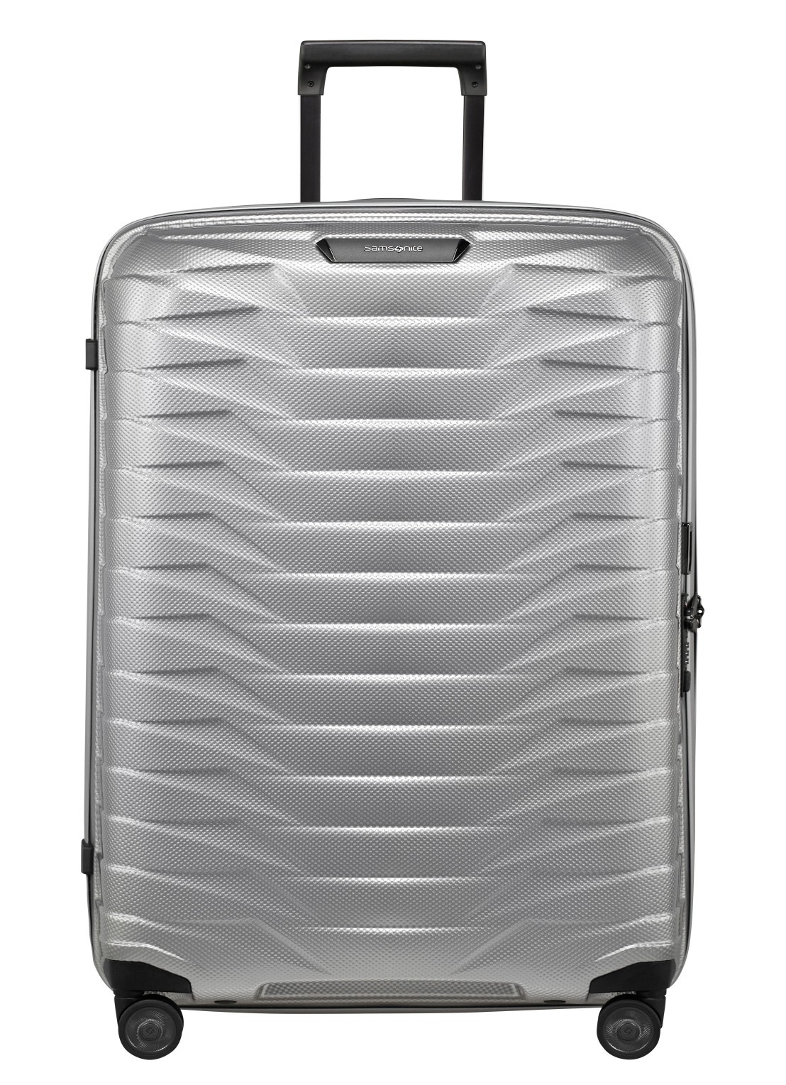 Samsonite Proxis spinner 75 cm - voorkant zilver
