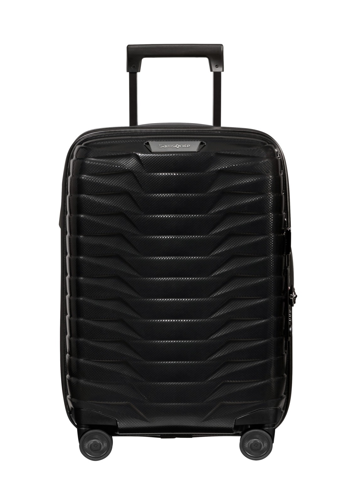 Samsonite Proxis uitbreidbare spinner 55 cm - voorkant 2 zwart