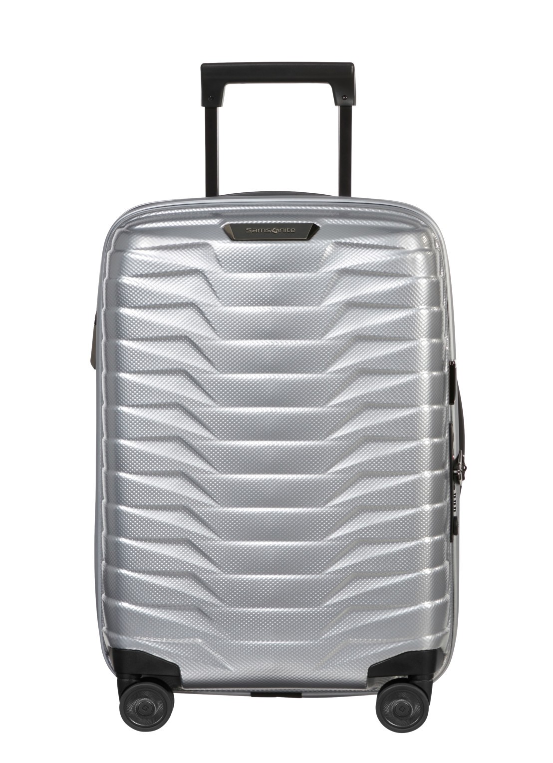 Samsonite Proxis uitbreidbare spinner 55 cm - voorkant 2 zilver