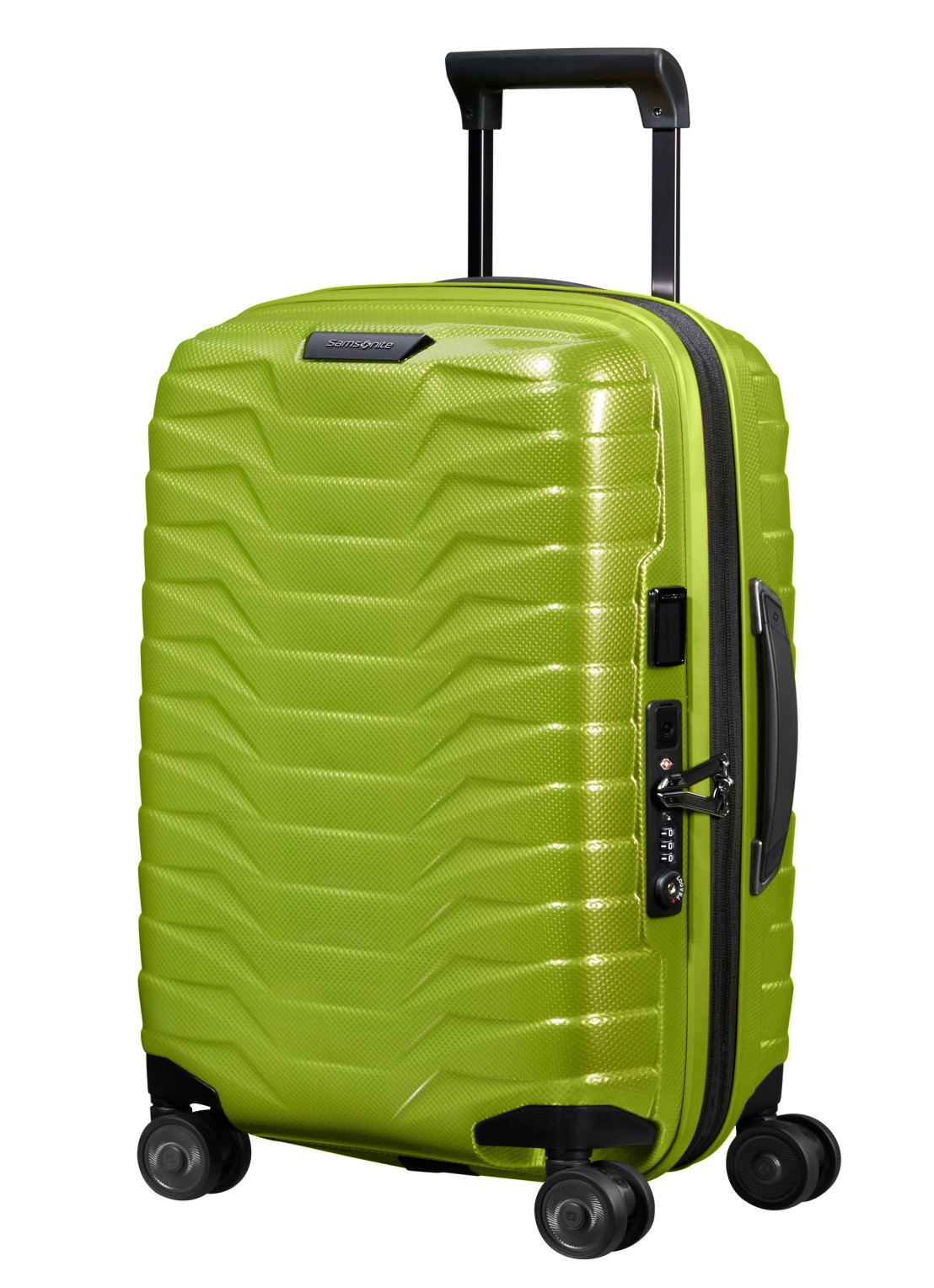 Samsonite Proxis uitbreidbare spinner 55 cm - voorkant 2 lime