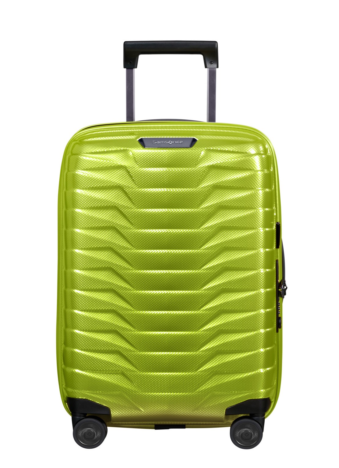 Samsonite Proxis vergrootbare spinner 55 cm - voorkant 2 lime