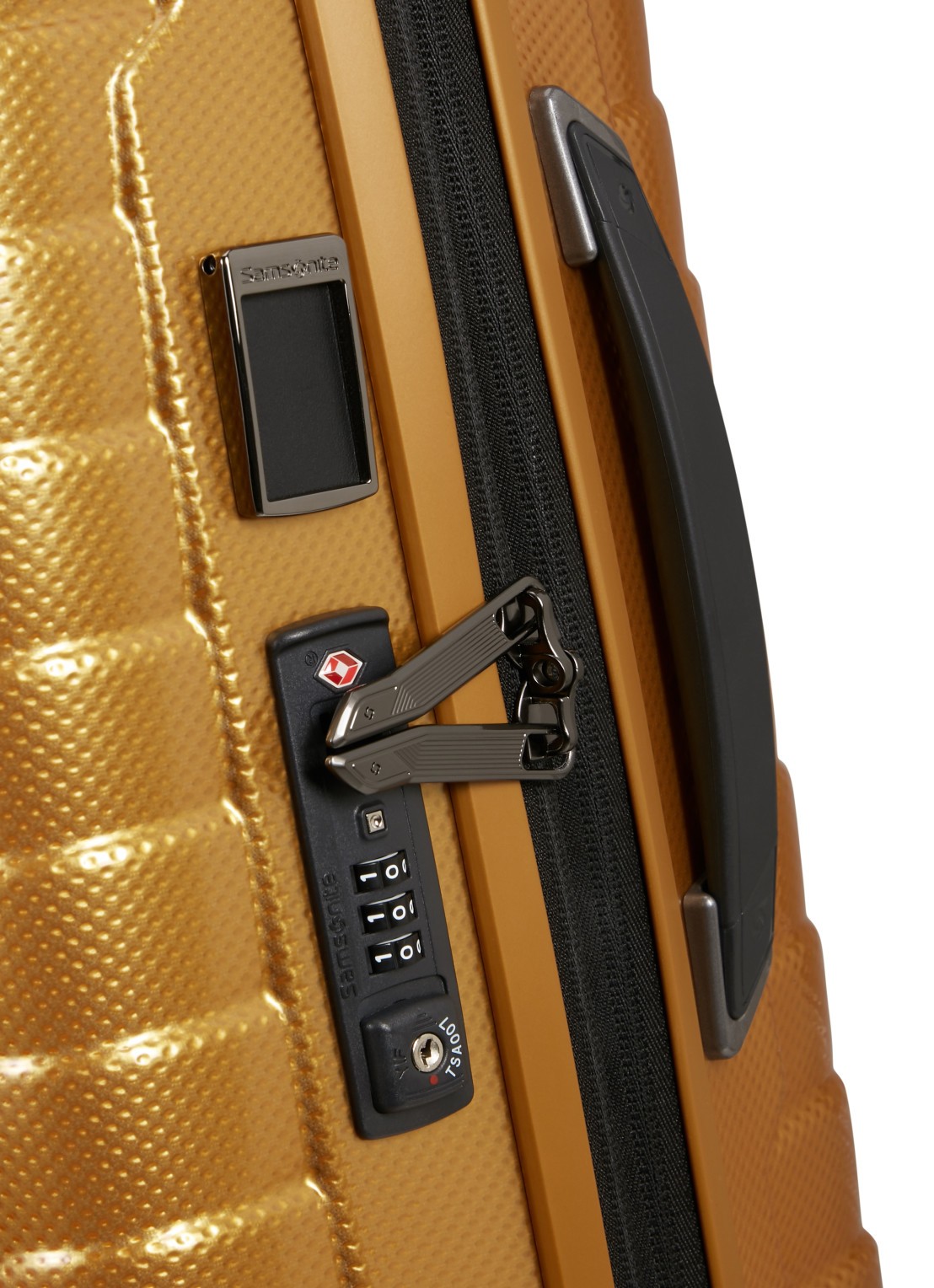 Samsonite Proxis vergrootbare spinner 55 cm - detail 5 geelgoud