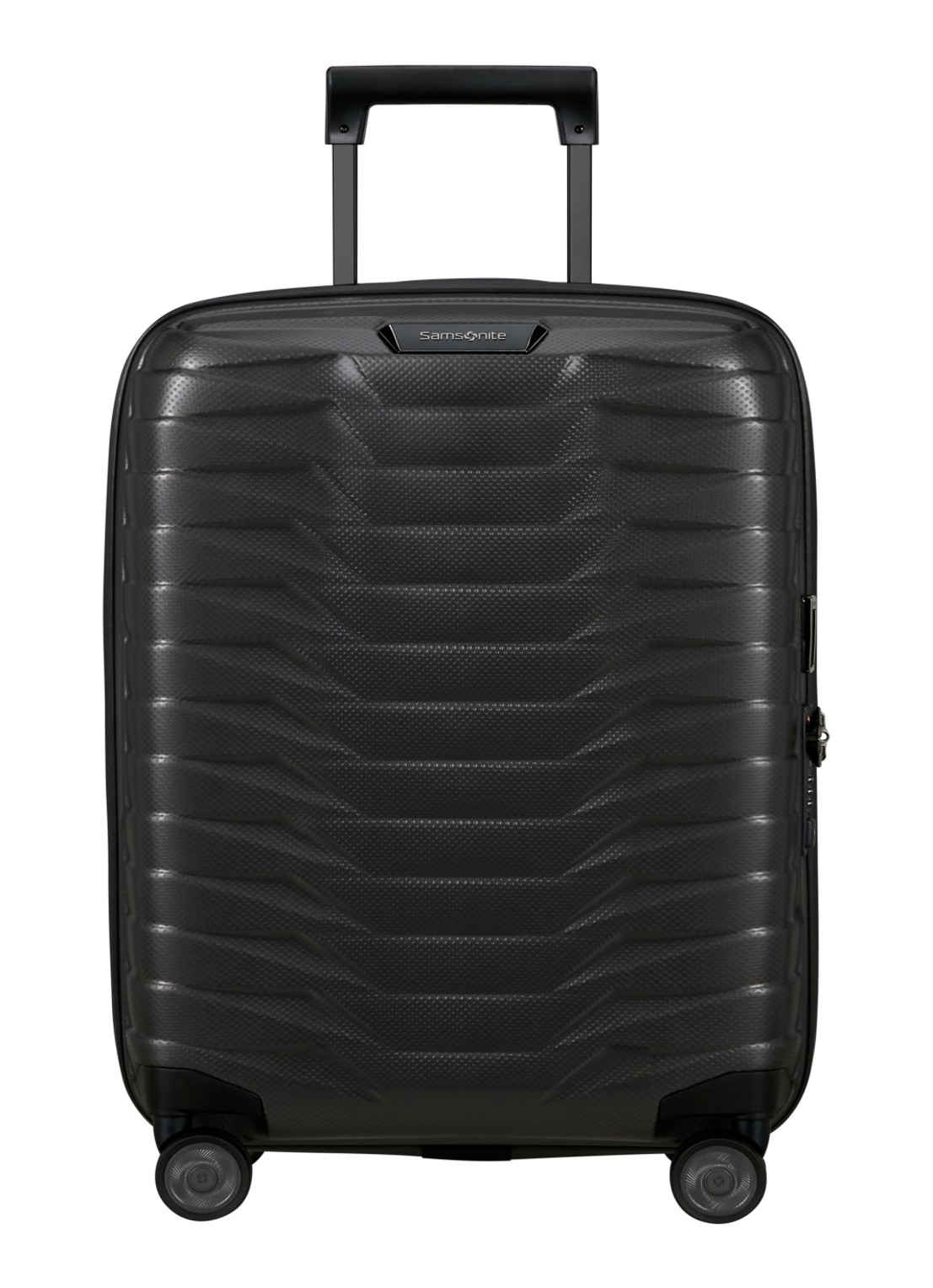 Samsonite Proxis vergrootbare spinner 55 cm - voorkant antraciet
