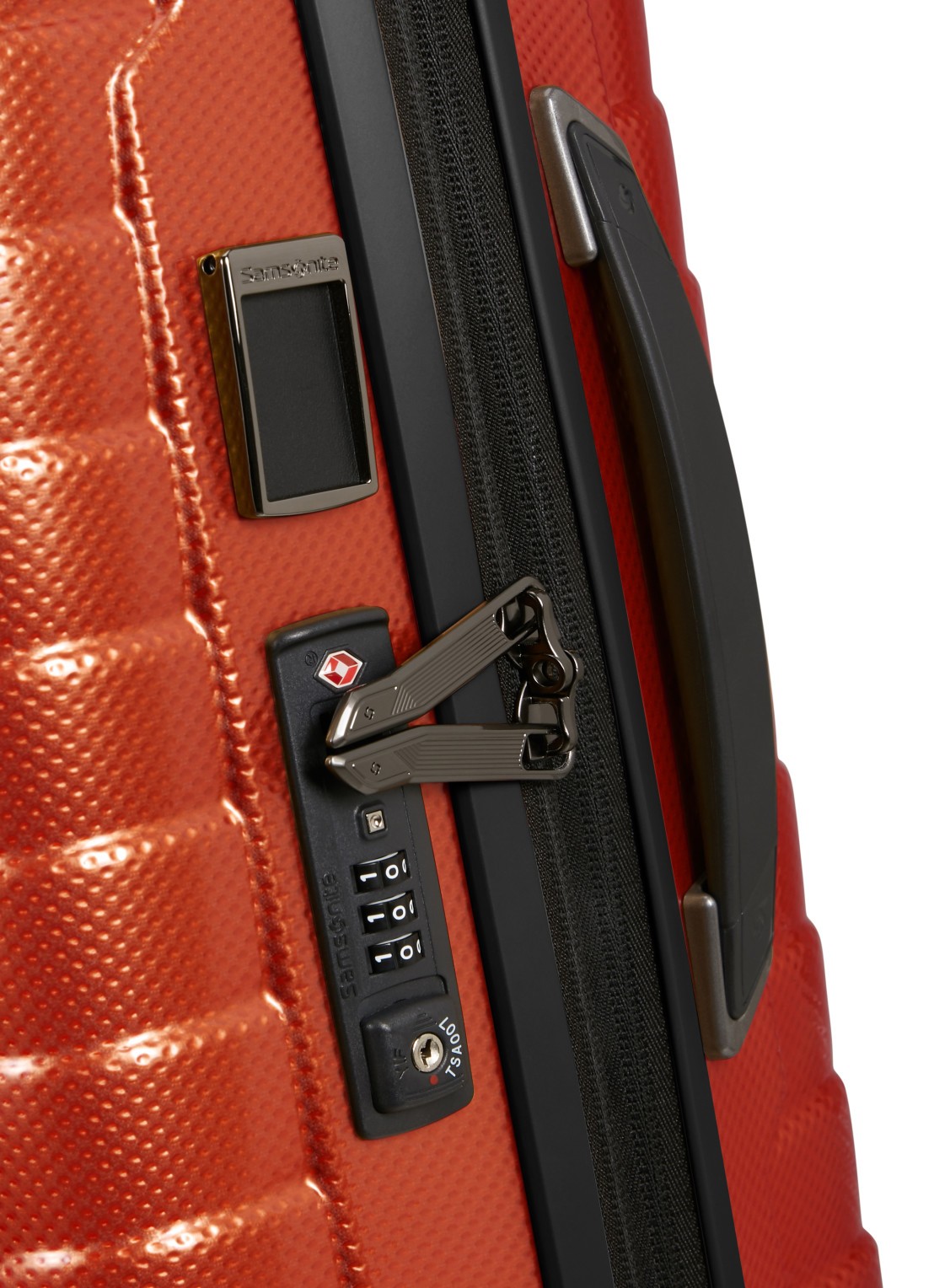 Samsonite Proxis vergrootbare spinner 55 cm - detail orange