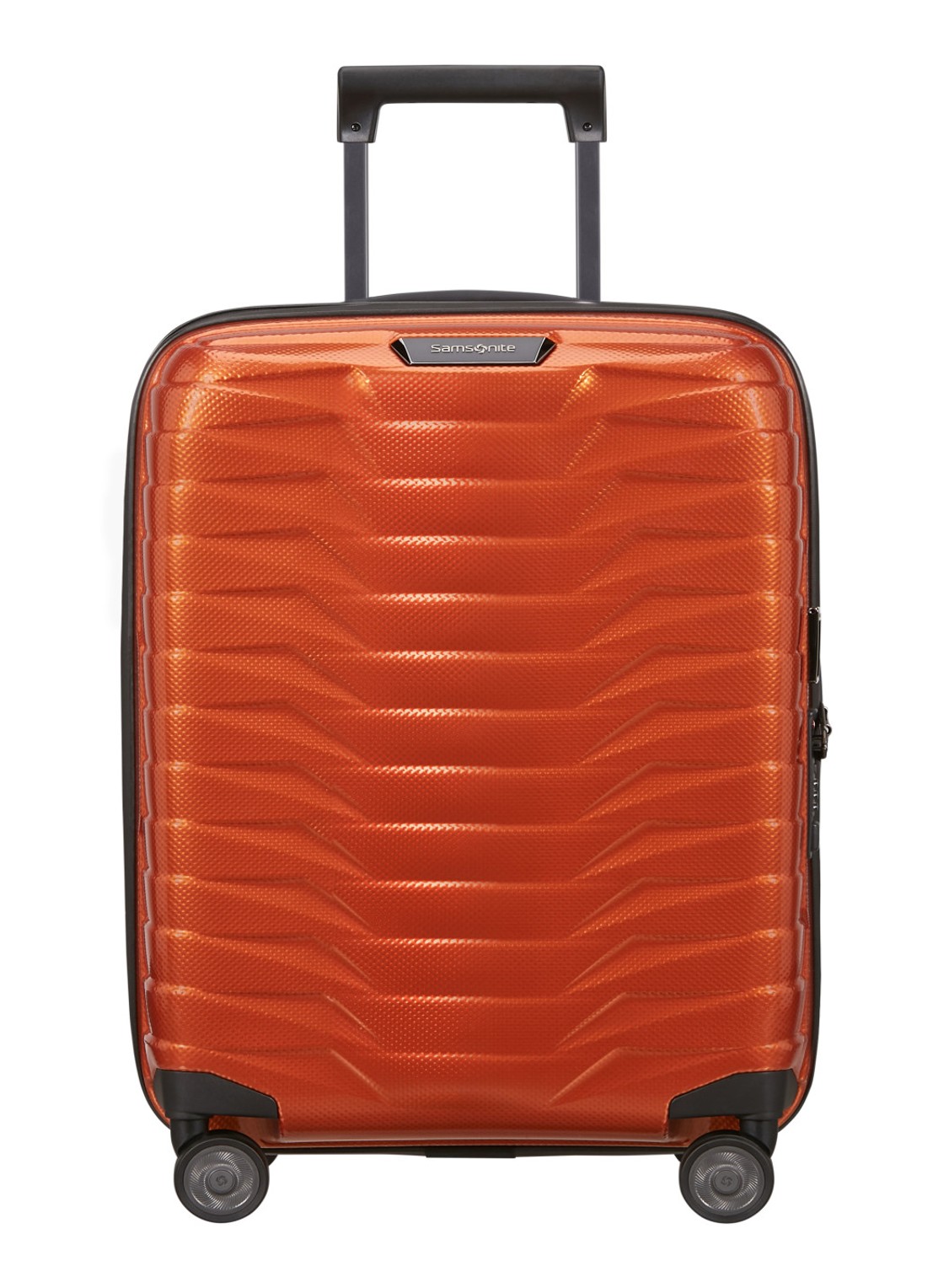 Samsonite Proxis vergrootbare spinner 55 cm - voorkant 2 orange