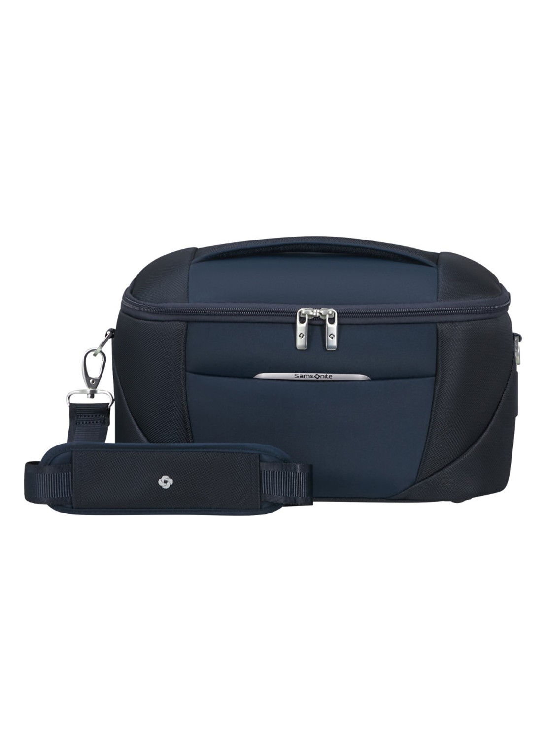 Samsonite Re-Lite beautycase met afneembare schouderriem - voorkant 3 midnight blue