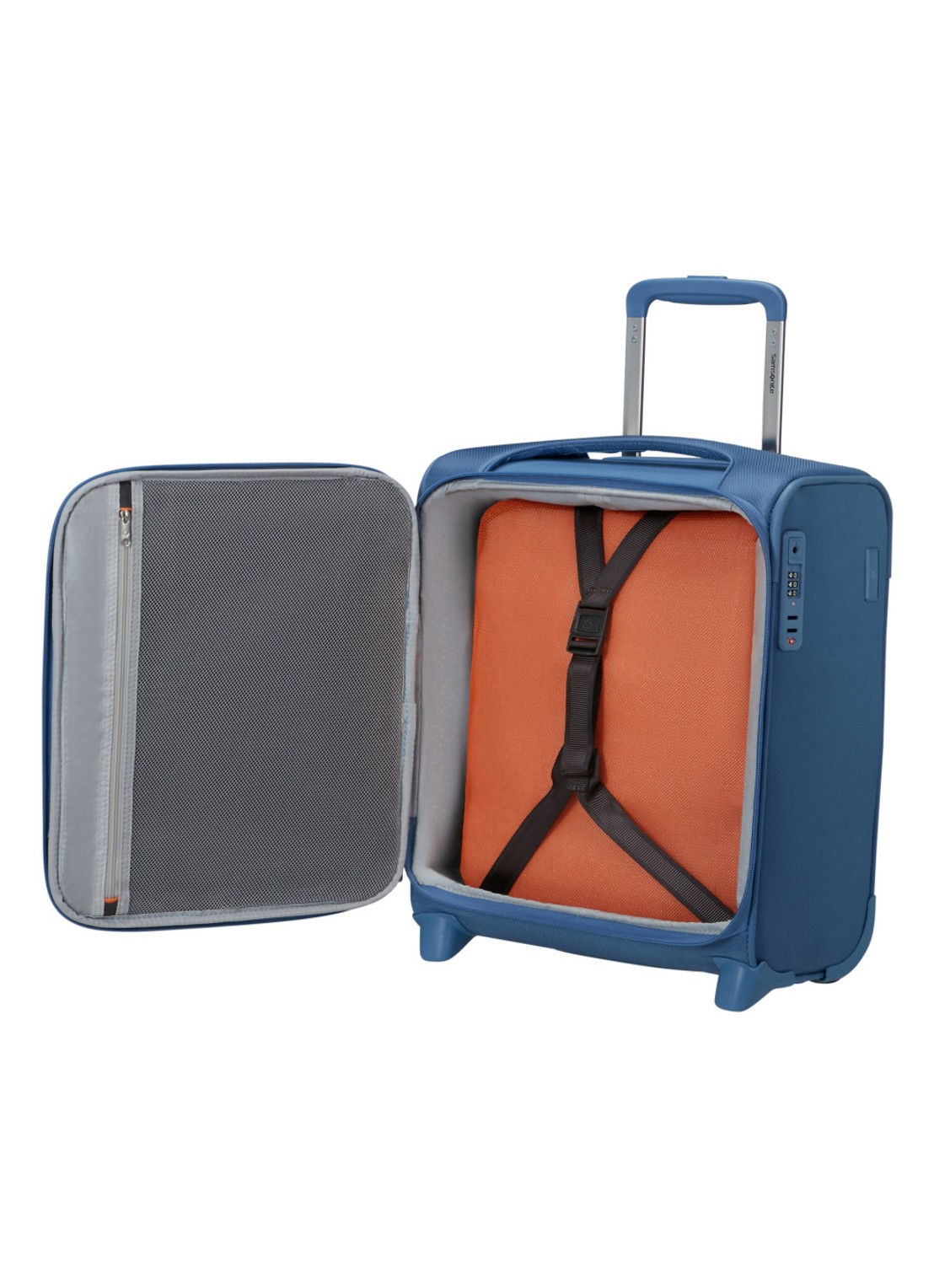 Samsonite Re-Lite trolley 45 cm - voorkant 2 capri blue