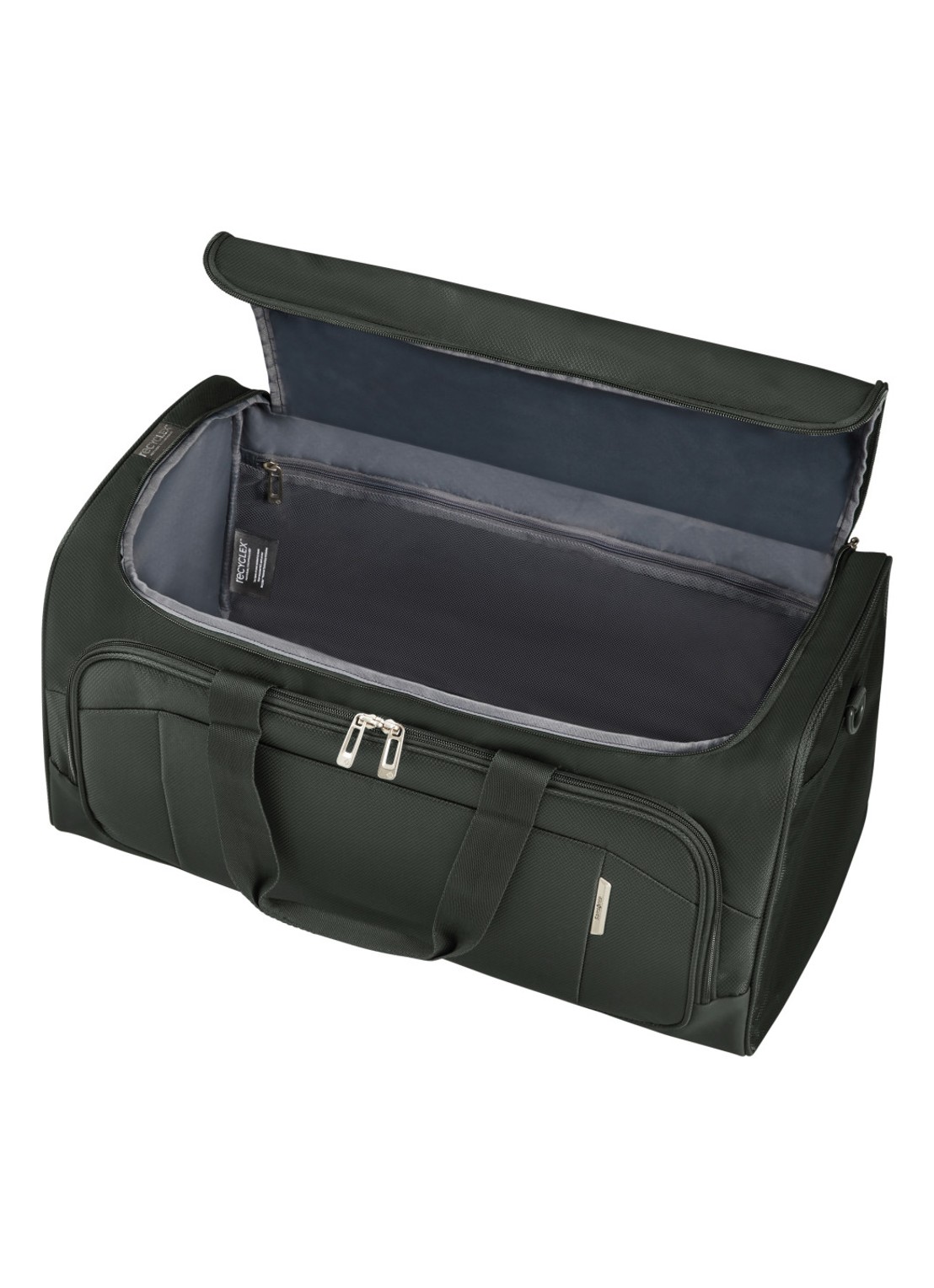 Samsonite Respark duffle weekendtas met afneembare schouderriem - detail forest green / bronsgroen