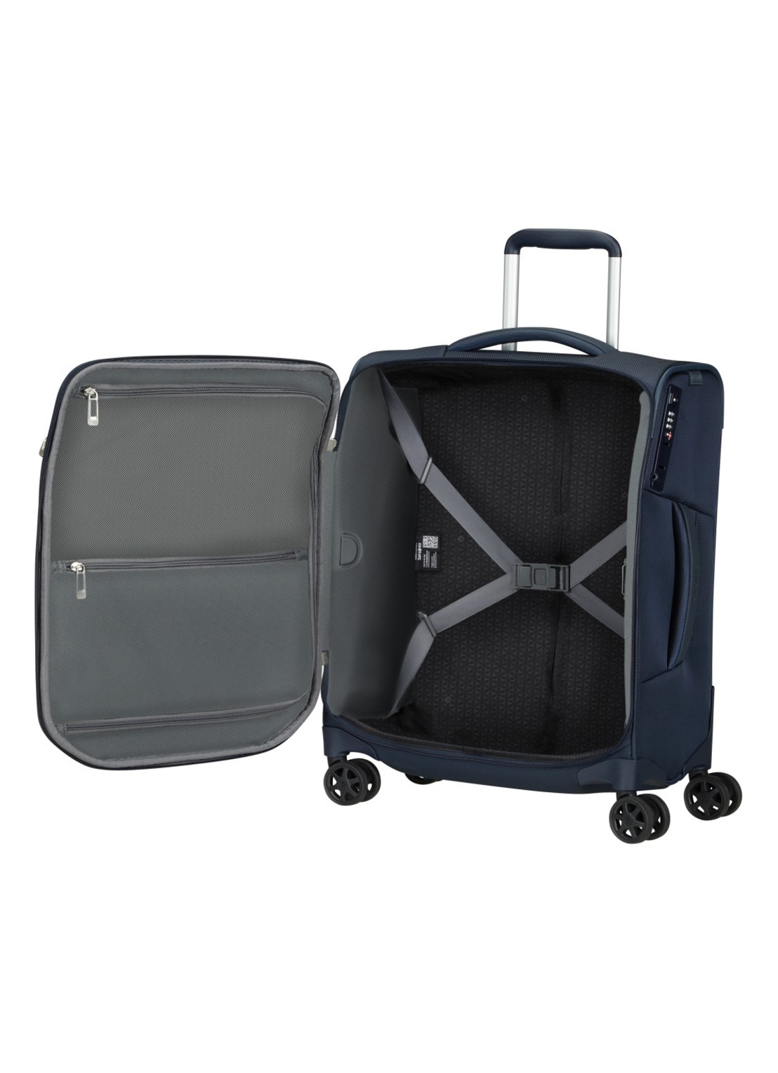 Samsonite Respark spinner 55 cm - detail donkerblauw