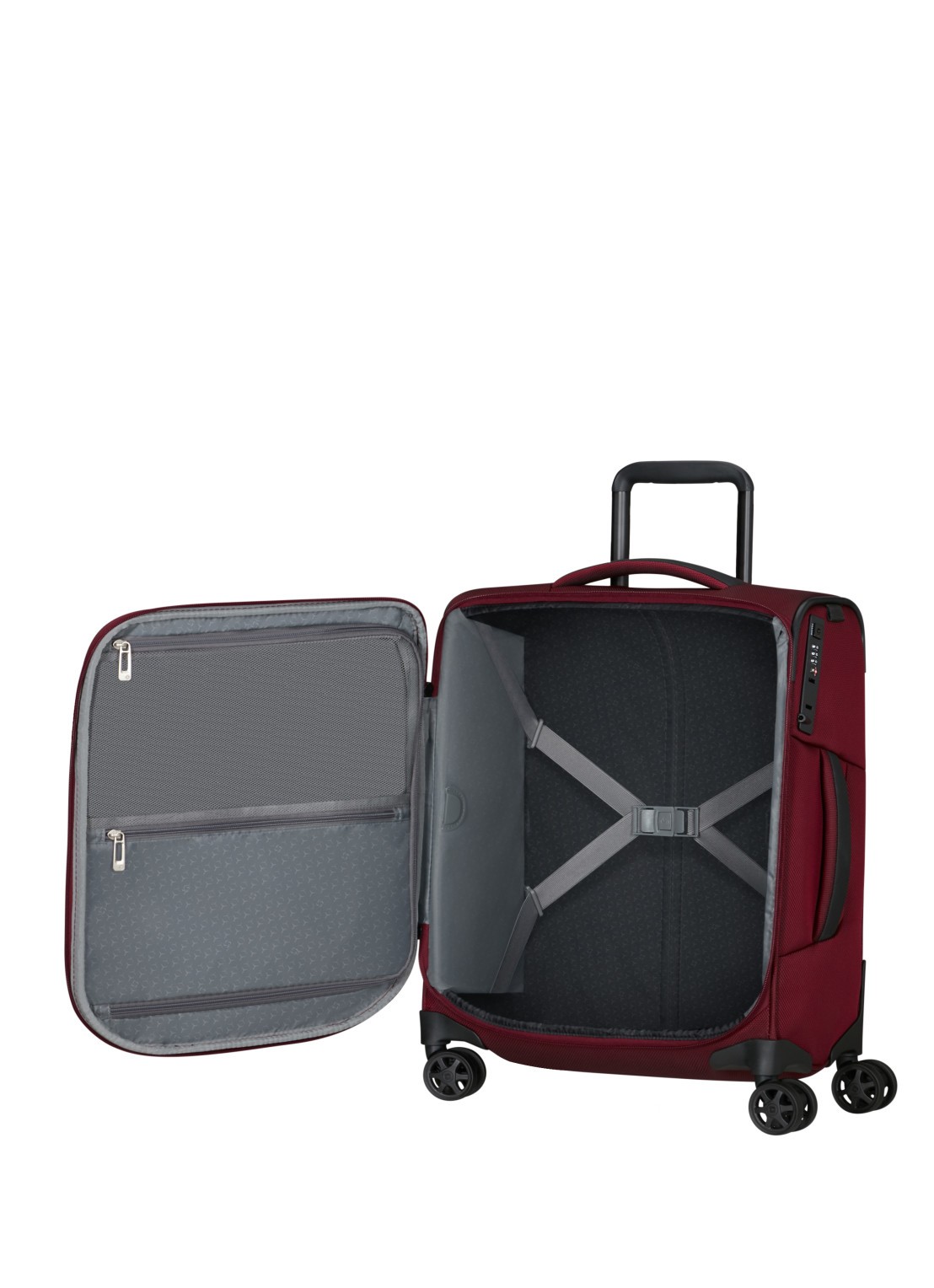 Samsonite Respark spinner 55 cm - achterkant 3 bordeauxrood