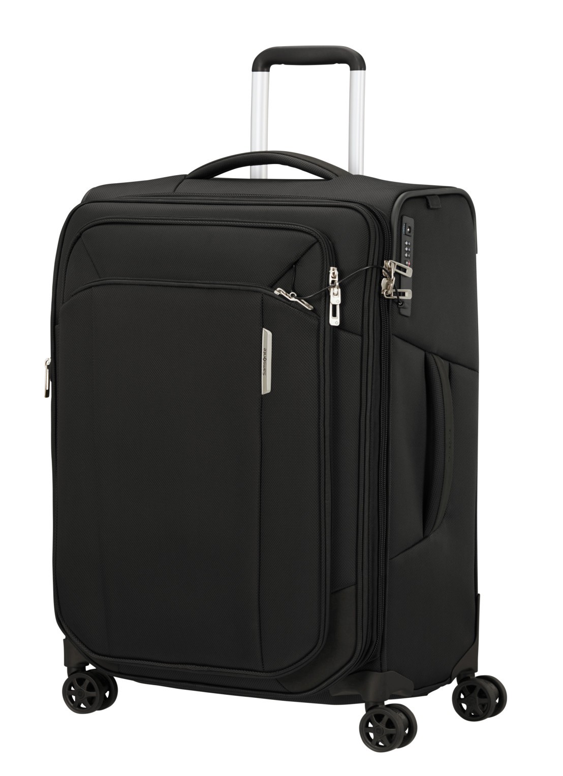 Samsonite Respark spinner 67 cm - voorkant 3 zwart