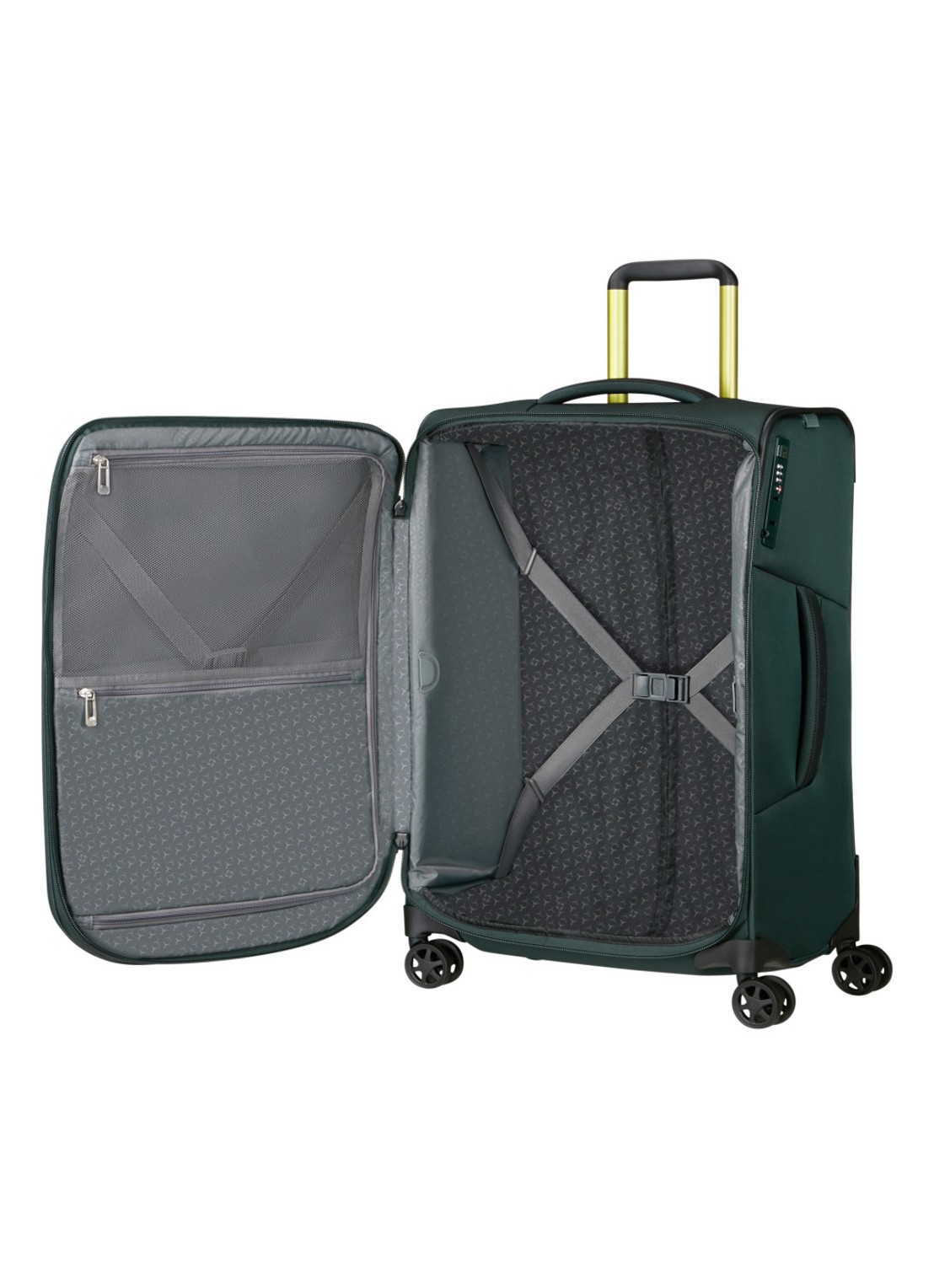 Samsonite Respark spinner 67 cm - voorkant 4 dark teal / donkergroen