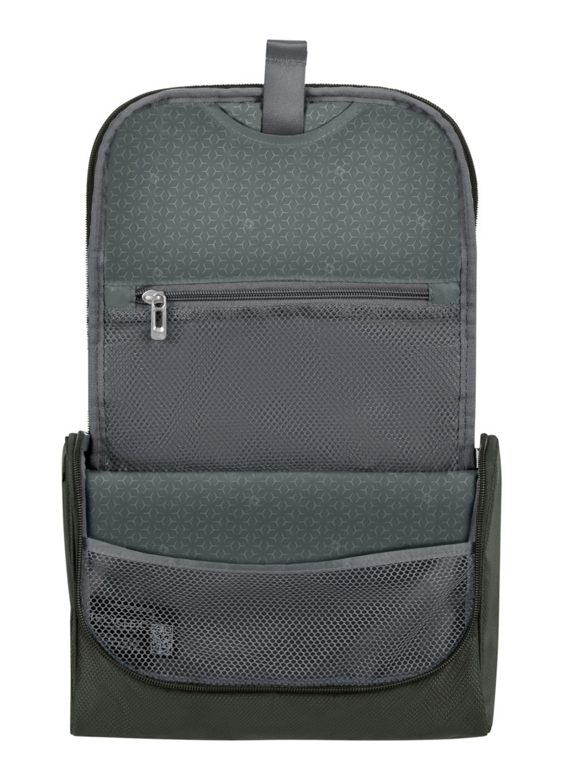 Samsonite Respark toilettas met logo - detail mosgroen