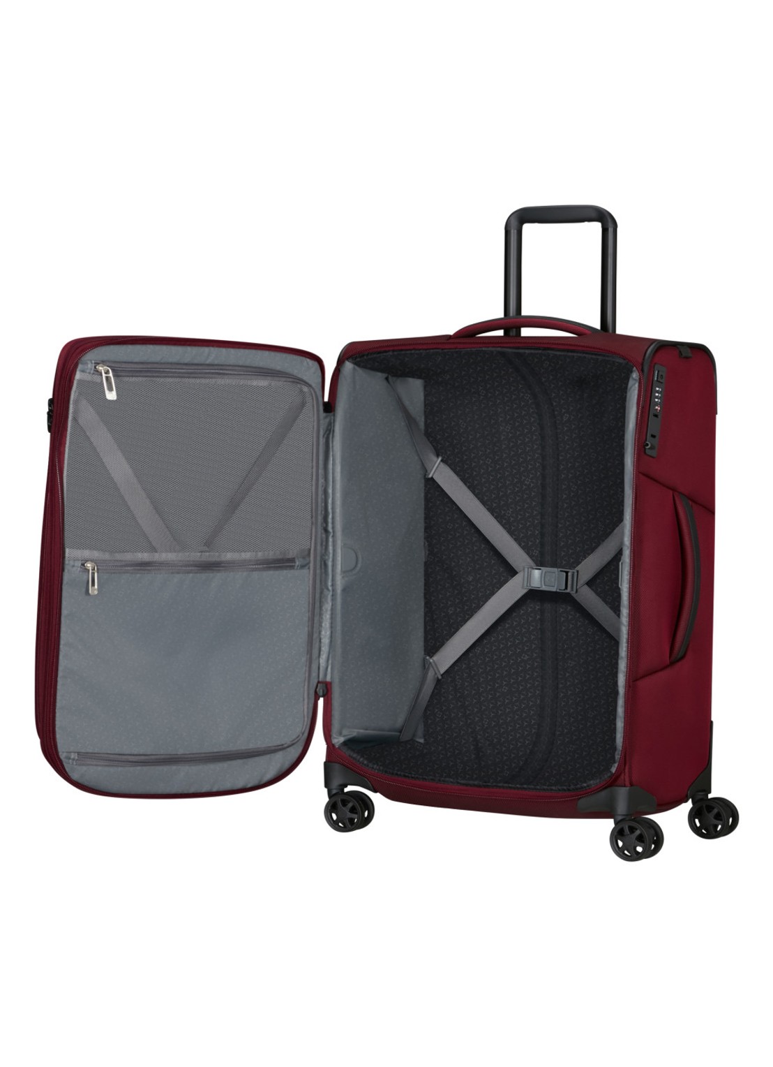 Samsonite Respark vergrootbare spinner 67 cm - achterkant bordeauxrood